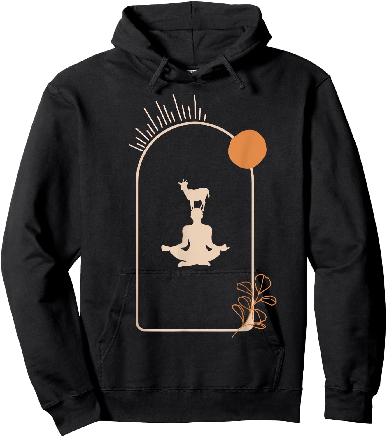 Goat Yoga Boho Vintage Style Hoodie - Hoodie | Black