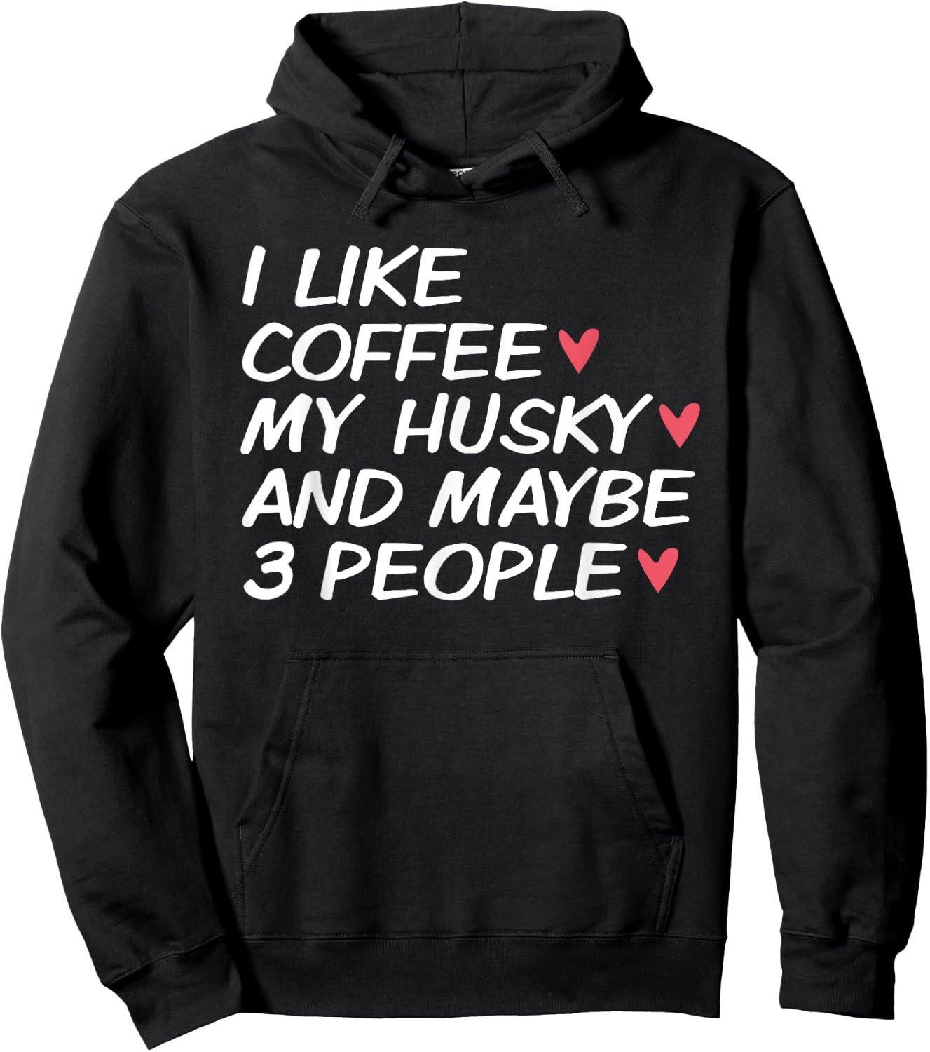I Love My Siberian Husky Dog Dad Mom Coffee Lover Funny Gift Men Women Hoodie - Hoodie | Black