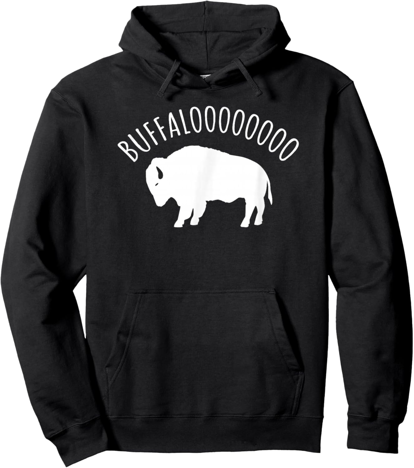 Lucky Buffalo Buffalooo Bison Nature Wildlife Design Small Hoodie - Hoodie | Black