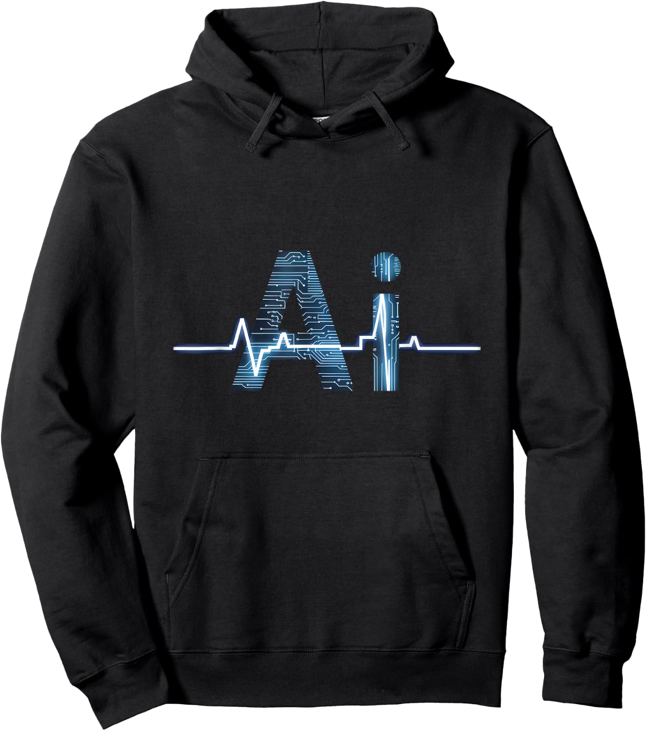 Ai Heartbeat Ai Heart Ai lover Gifts Hoodie - Hoodie | Black