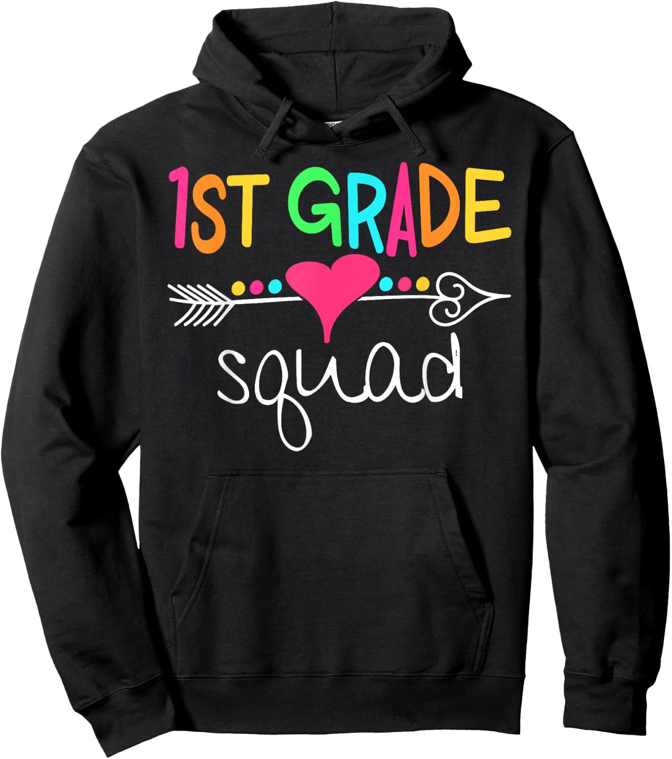 1st Grade Squad First Teacher Student Team Back To School Women Girls Kids Hoodie - Hoodie | Black