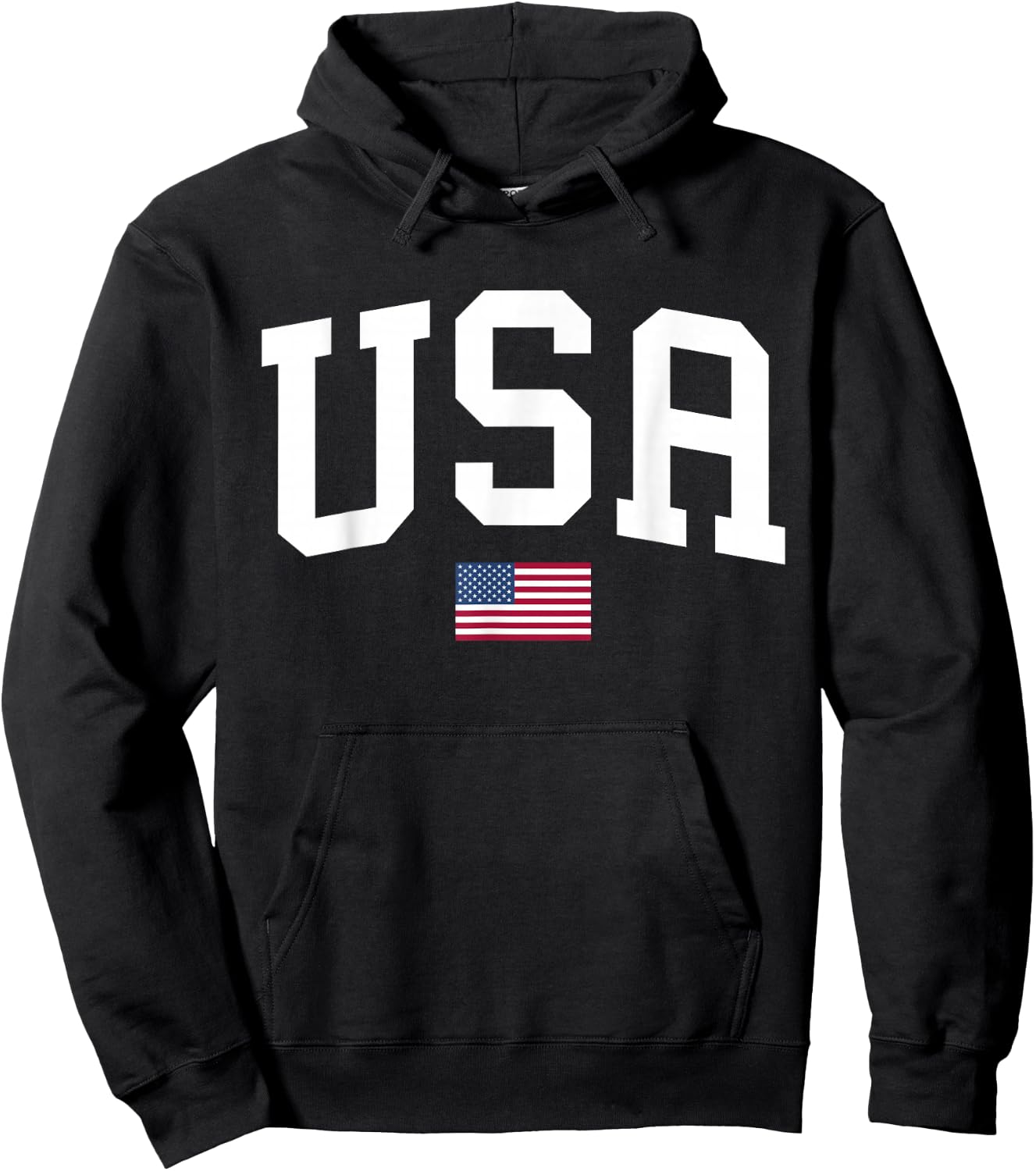 USA T Shirt Women Men Kids Patriotic American Flag July 4th Hoodie - Hoodie | Black