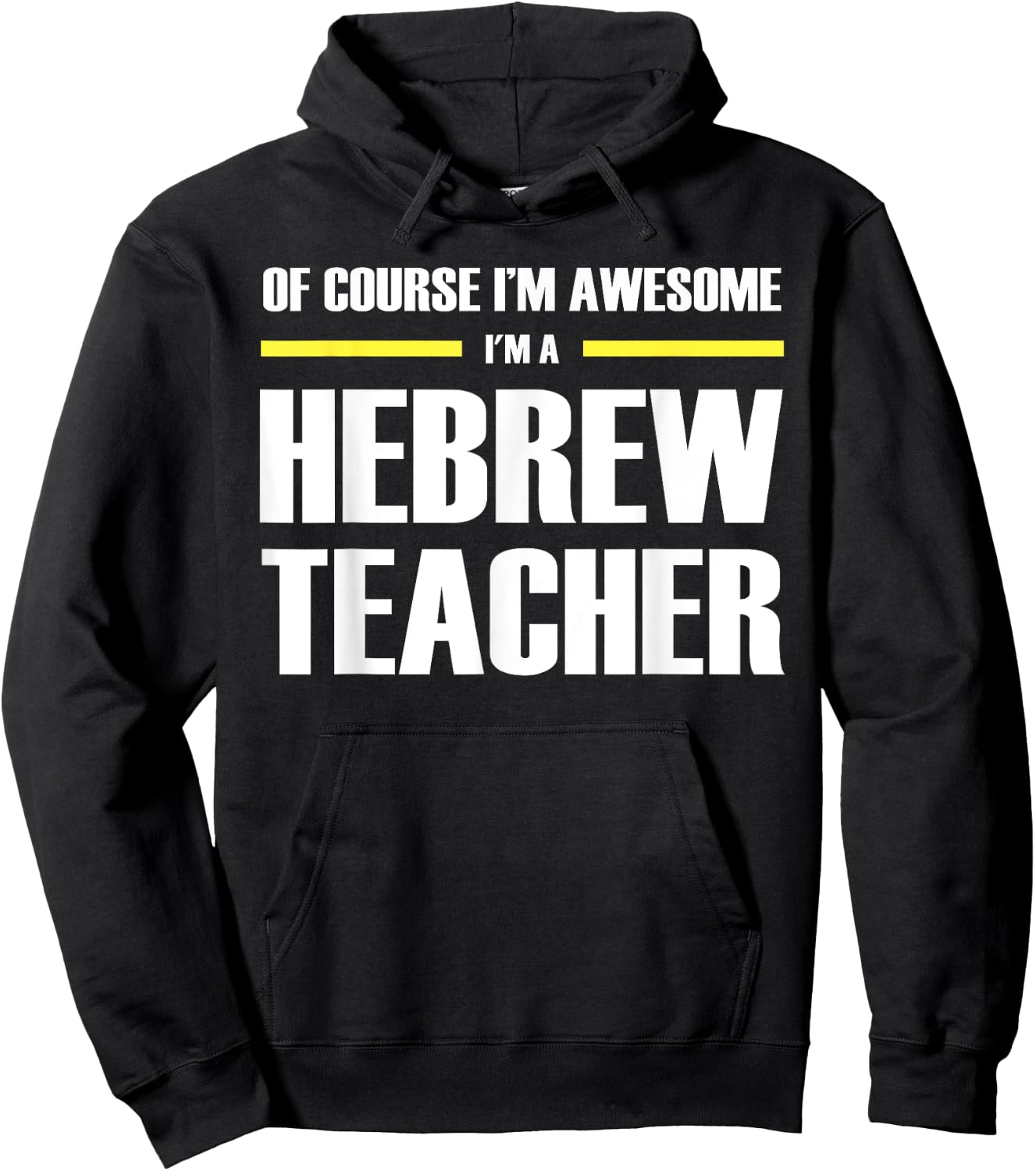The Original Awesome Hebrew Teacher Men Women Hoodie - Hoodie | Black