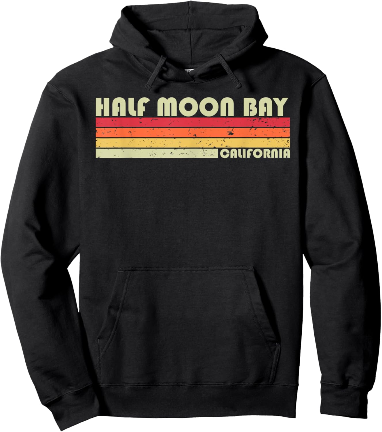 HALF MOON BAY CA CALIFORNIA Funny City Home Roots Gift Retro Hoodie - Hoodie | Black