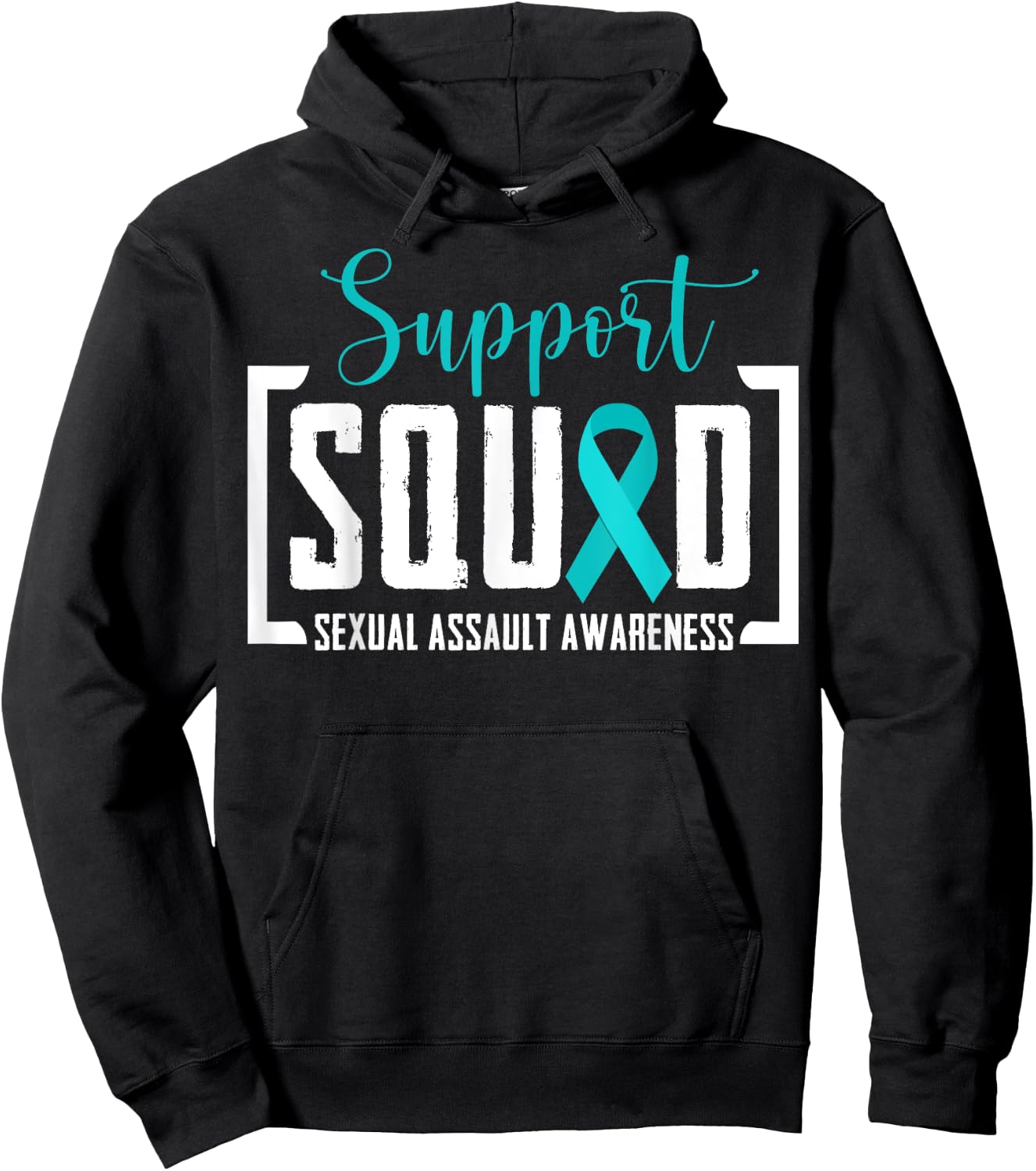 Support Squad Sexual Assault Awareness Month Support Victim Hoodie - Hoodie | Black