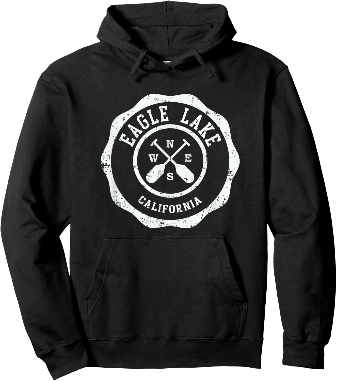 Vintage Eagle Lake California Hoodie - Hoodie | Black