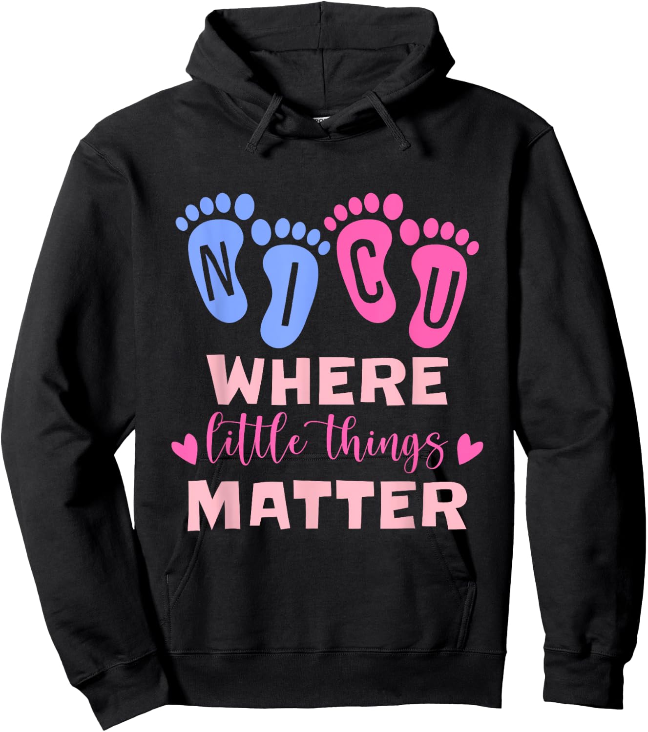 NICU Where Little Things Matter Hoodie - Hoodie | Black