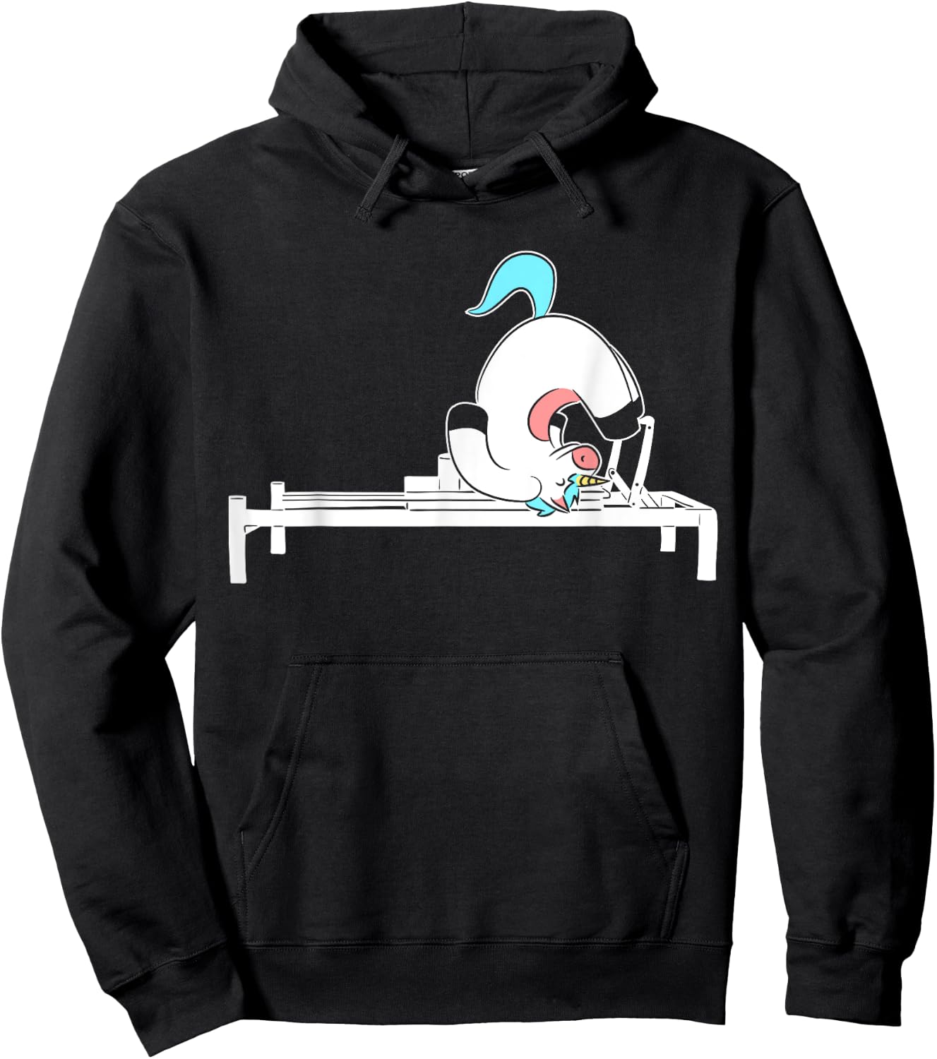 Pilates Unicorn Fitness Exercise Training Meditation Hoodie - Hoodie | Black