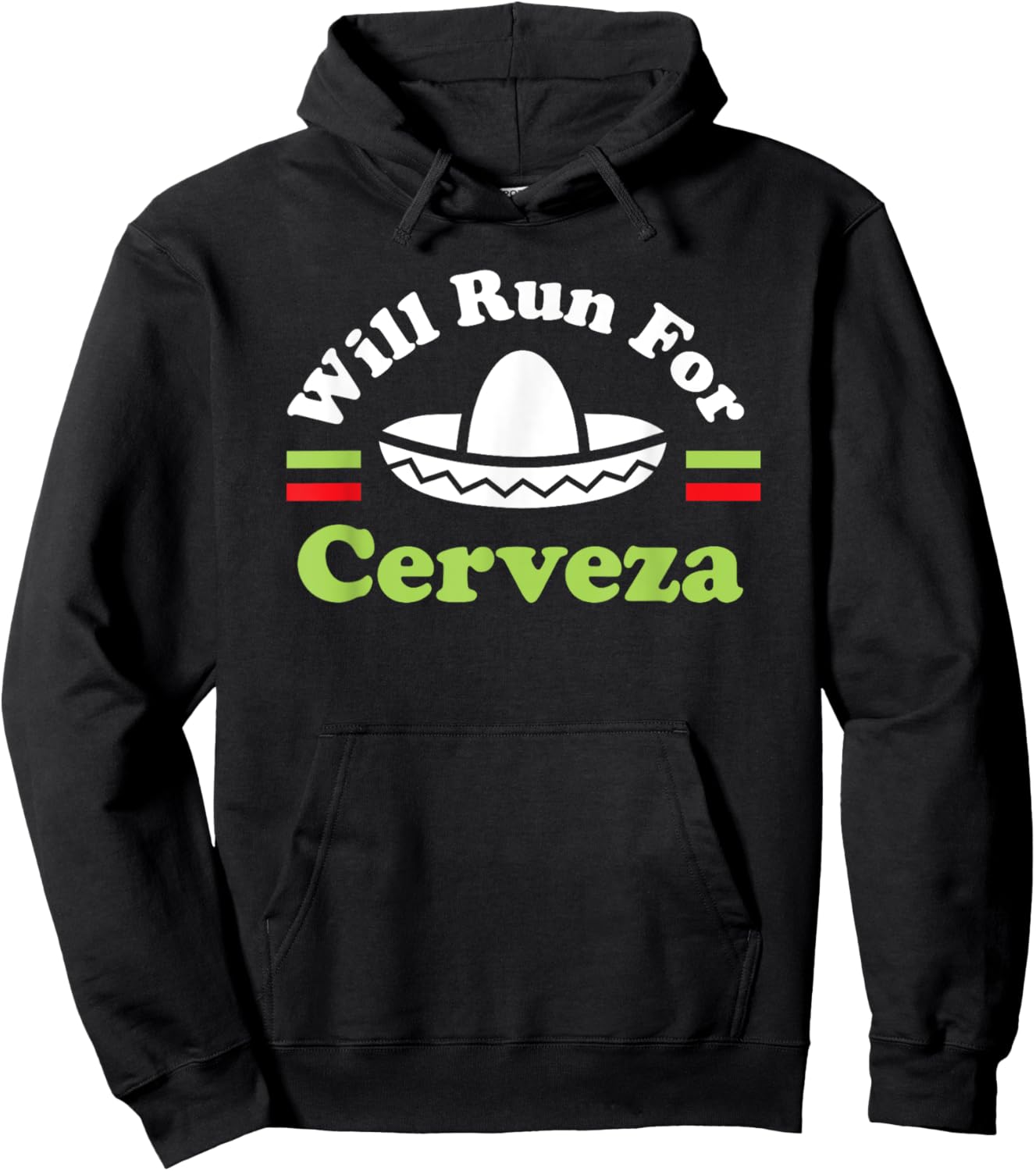 Funny Cinco De Mayo Running Will Run For Beer Funny Race 5k Hoodie - Hoodie | Black