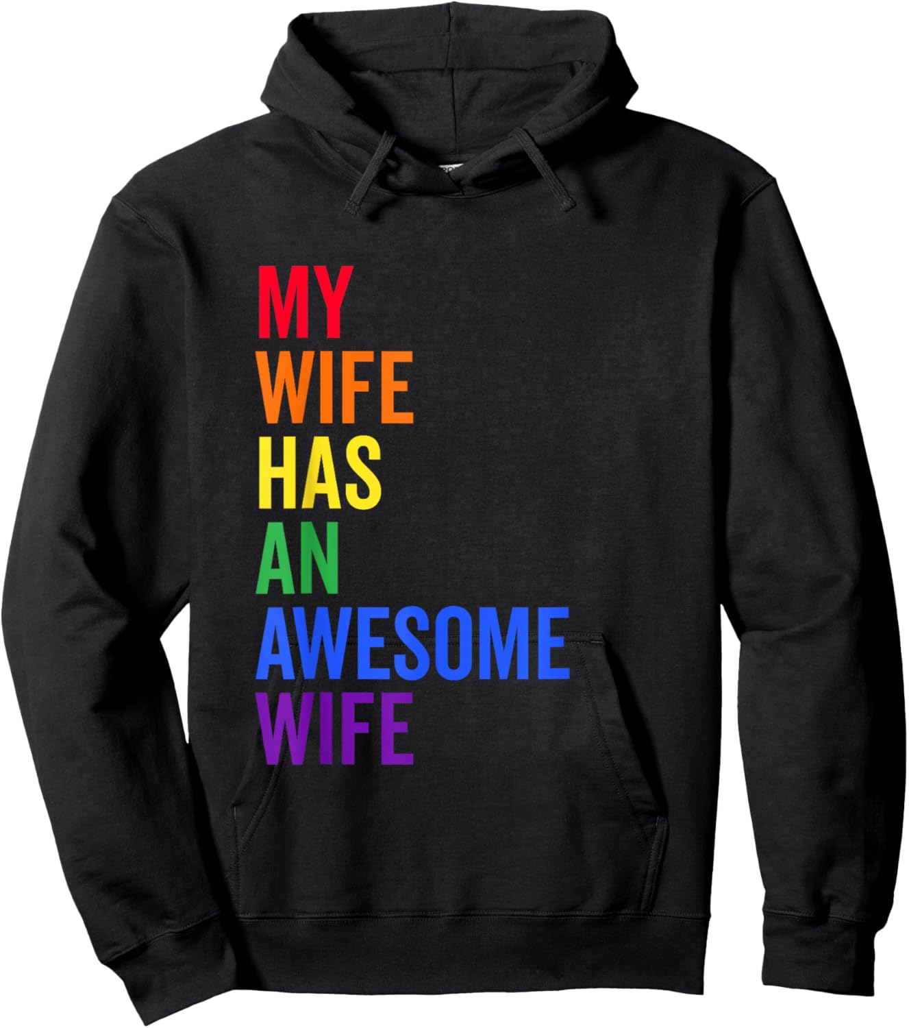 My Wife Has an Awesome Wife Funny Lesbian Wedding Gift Small Hoodie - Hoodie | Black