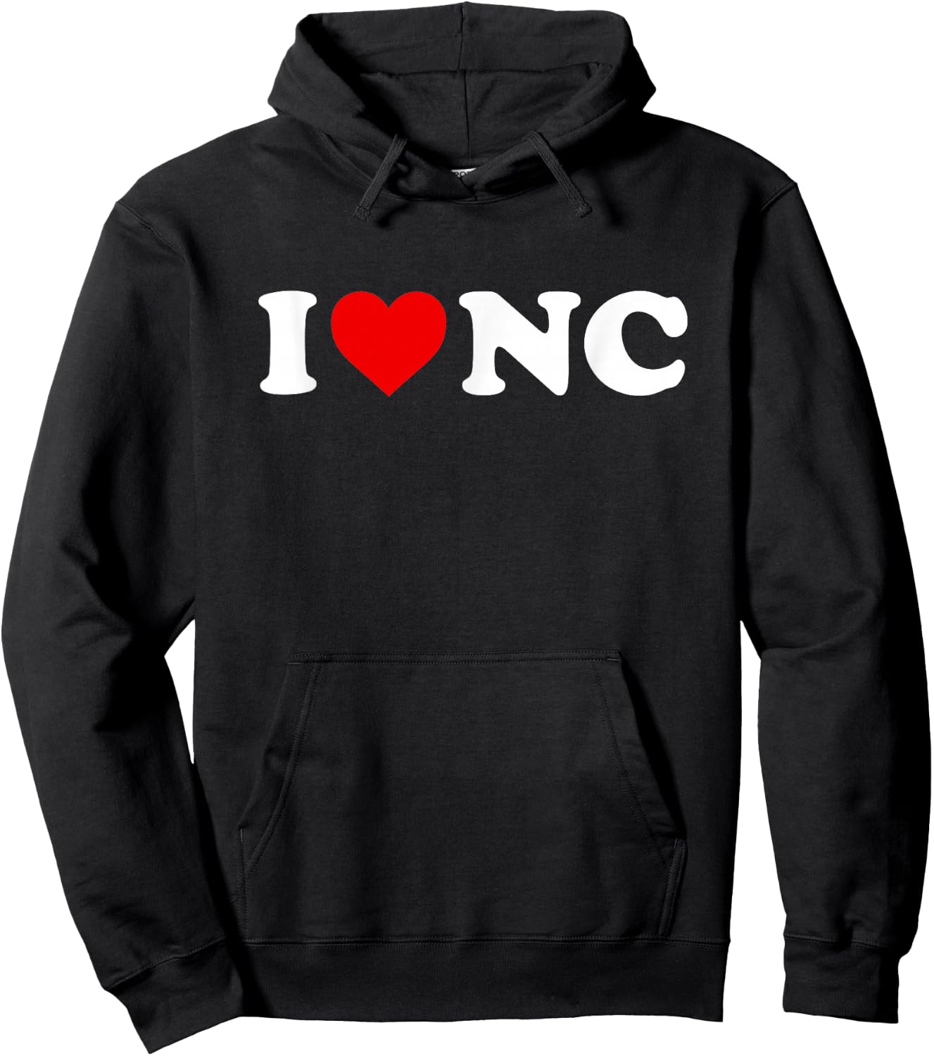 I Love NC Heart North Carolina Hoodie - Hoodie | Black