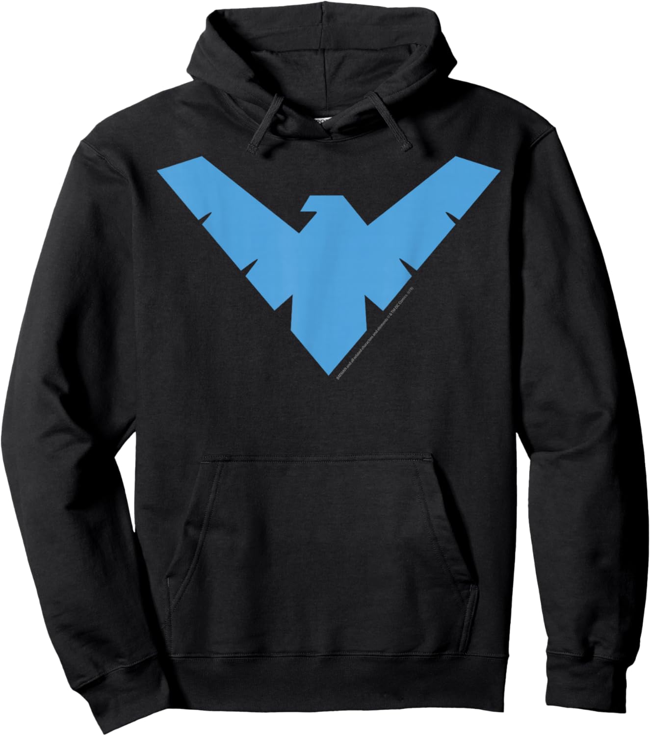 DC Comics Nightwing Classic Superhero Blue Logo Hoodie - Hoodie | Black
