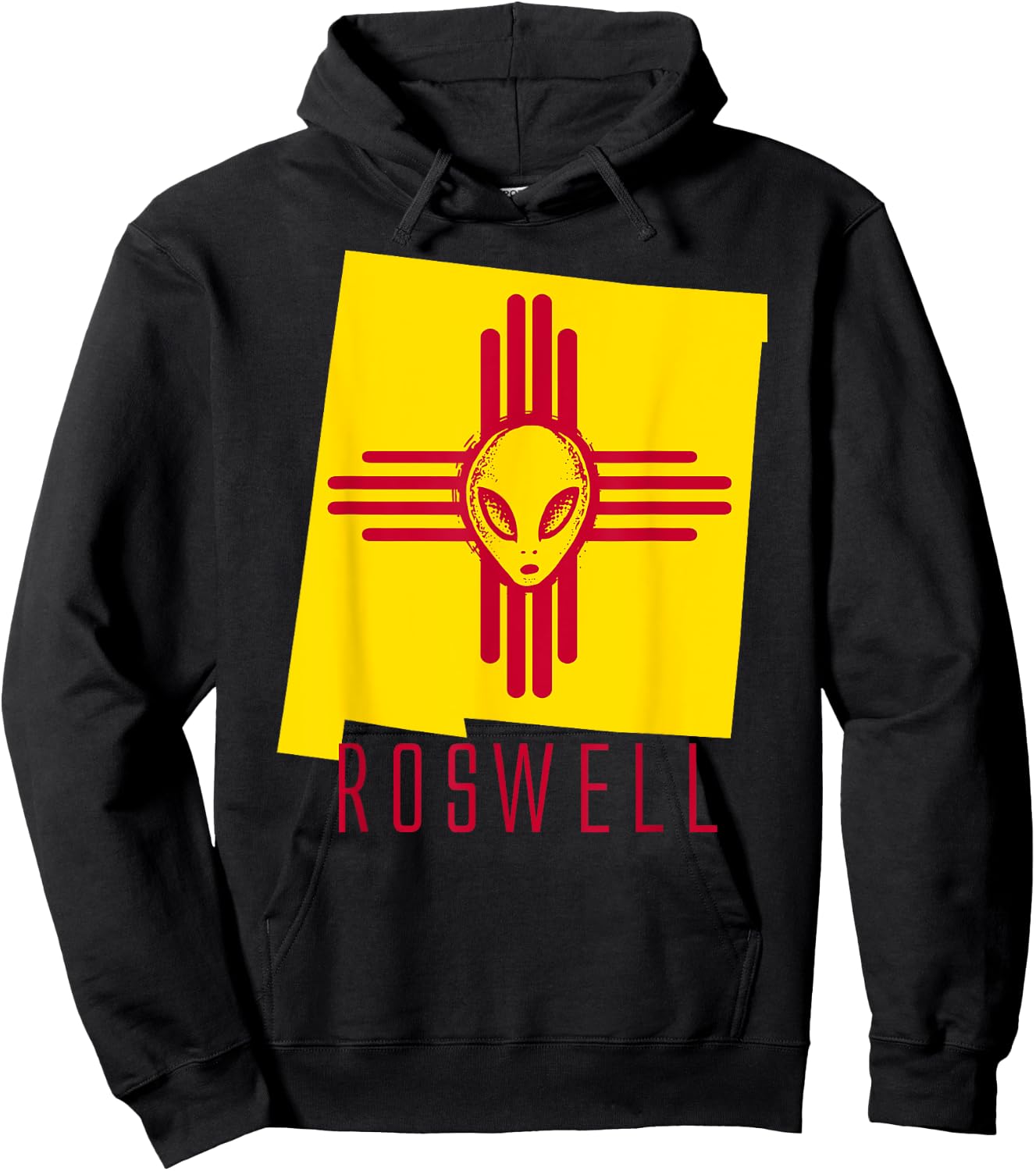 Roswell, New Mexico Flag Space Aliens NM Science Fiction Hoodie - Hoodie | Black