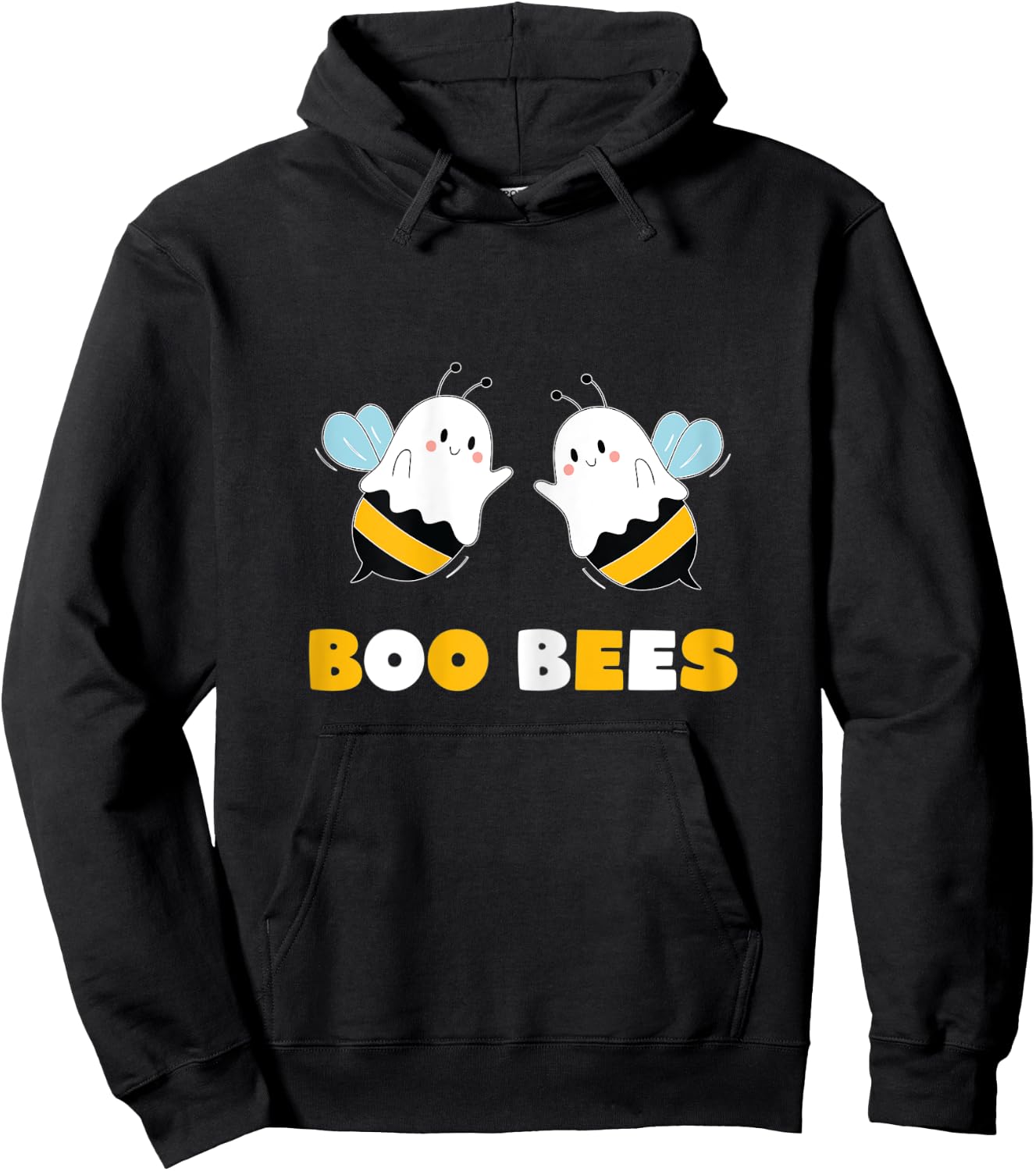 Boo Bees Funny Girls Halloween Ghost Bee Meme Hoodie - Hoodie | Black