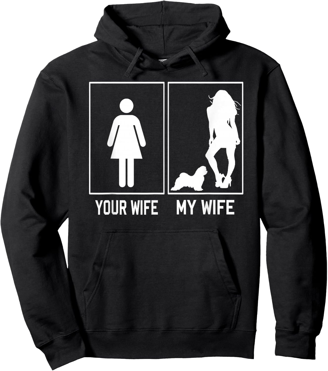 Your Wife My Wife Maltese Dog Funny Gifts For Husband Hoodie - Hoodie | Black