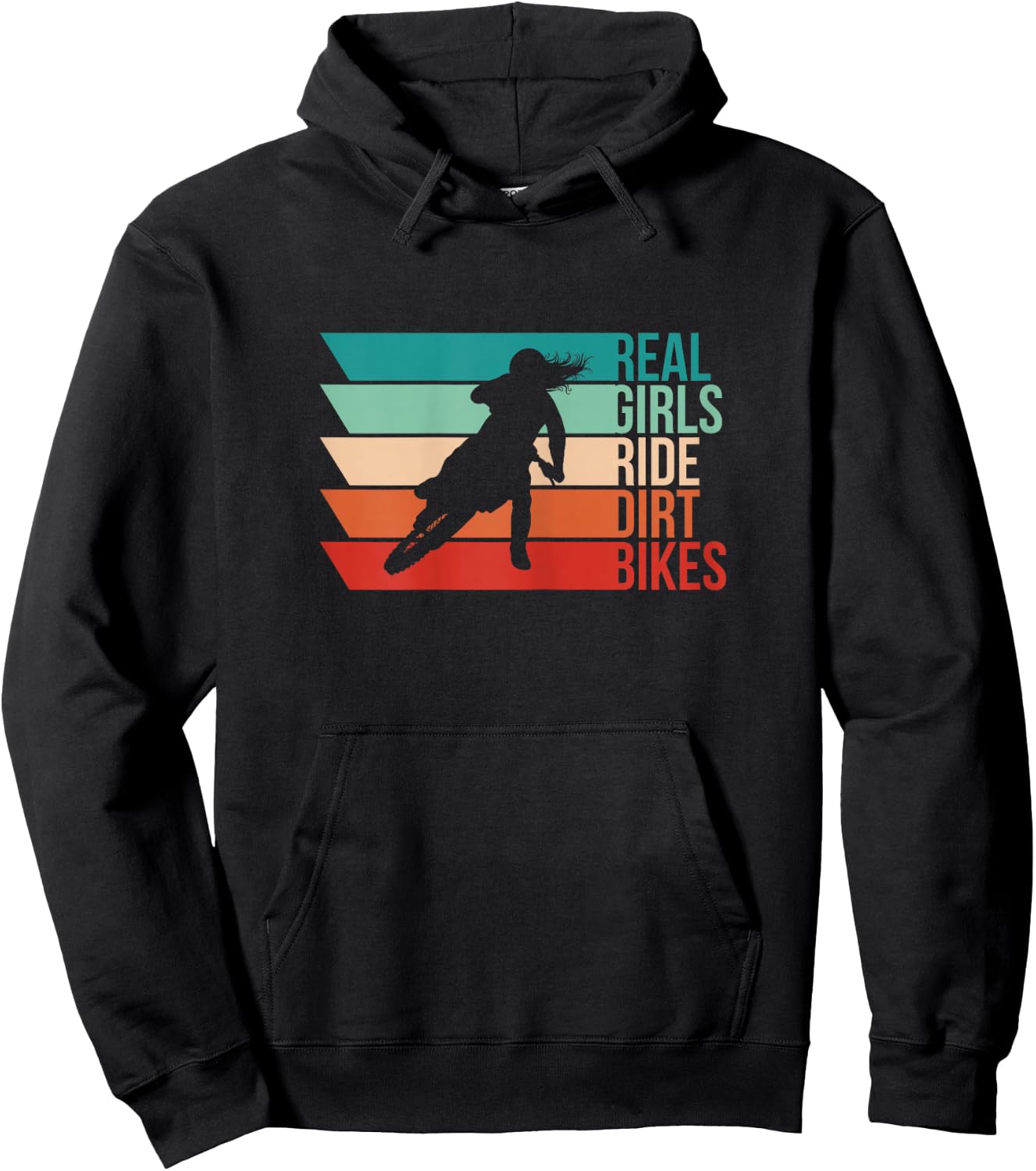 Real Girls Ride Dirt Bikes - Motocross Hoodie - Hoodie | Black
