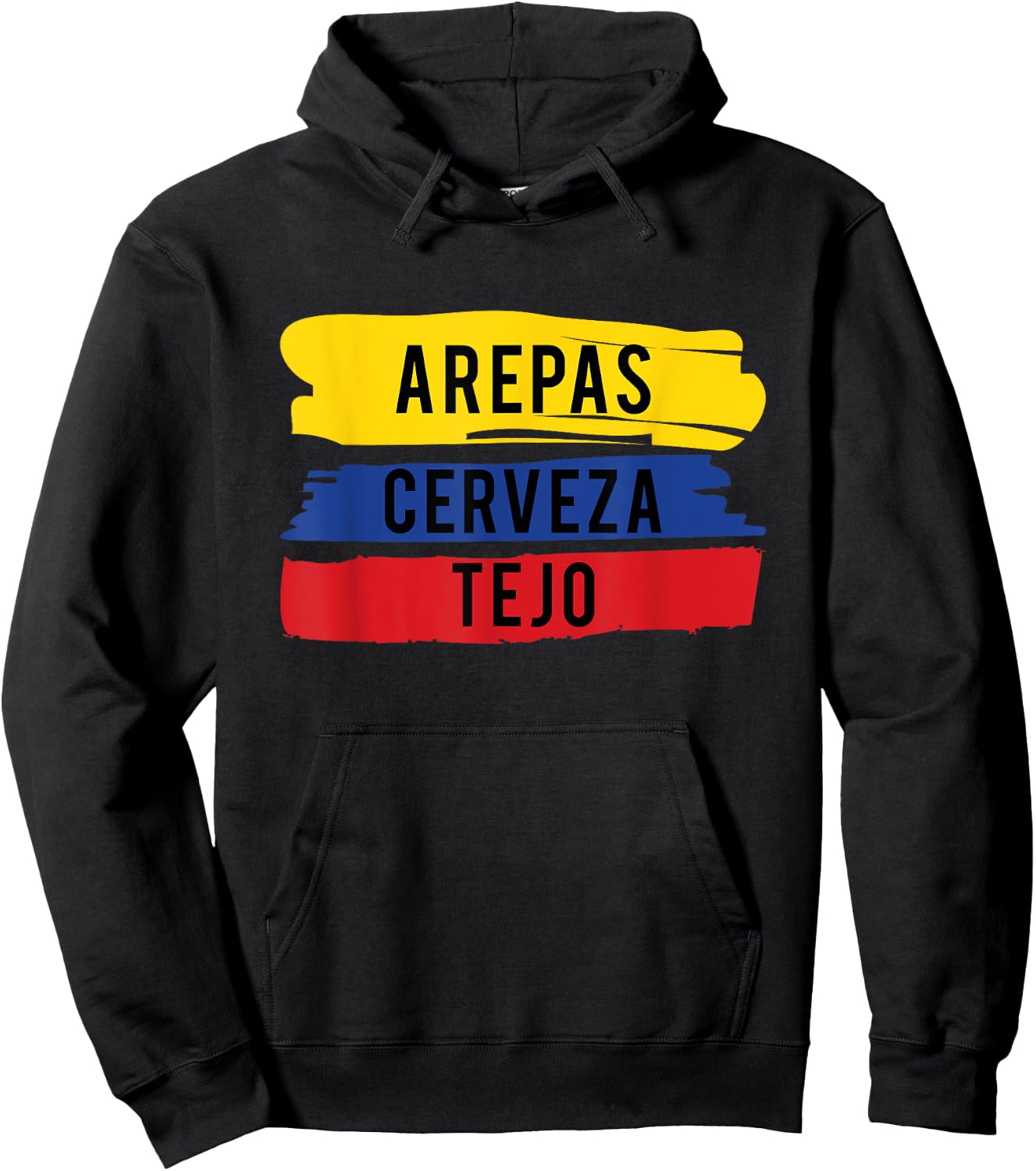 Funny Tejo graphic Gift Arepas Cerveza Tejo Colombia flag Hoodie - Hoodie | Black