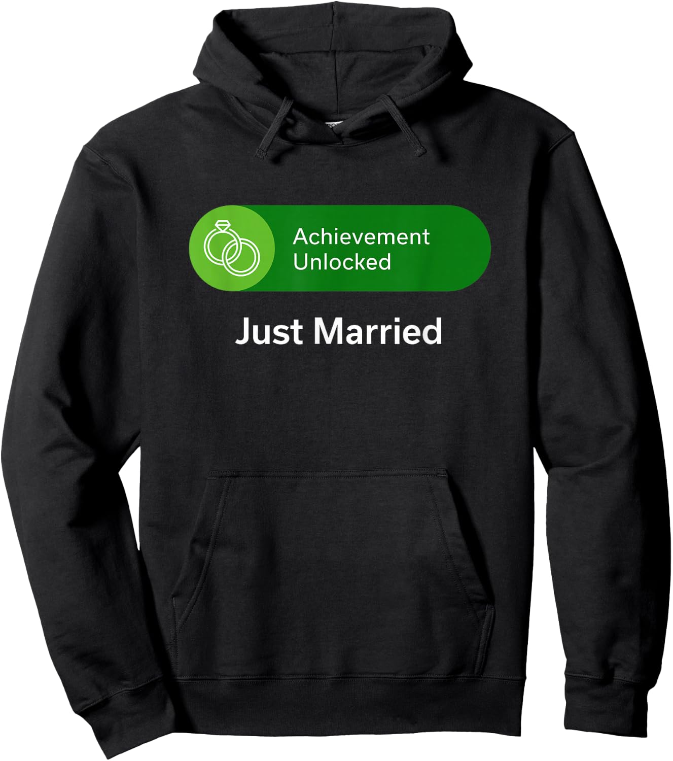 Funny Just Married Shirt for Wedding Gift Video Gamer Hoodie - Hoodie | Black
