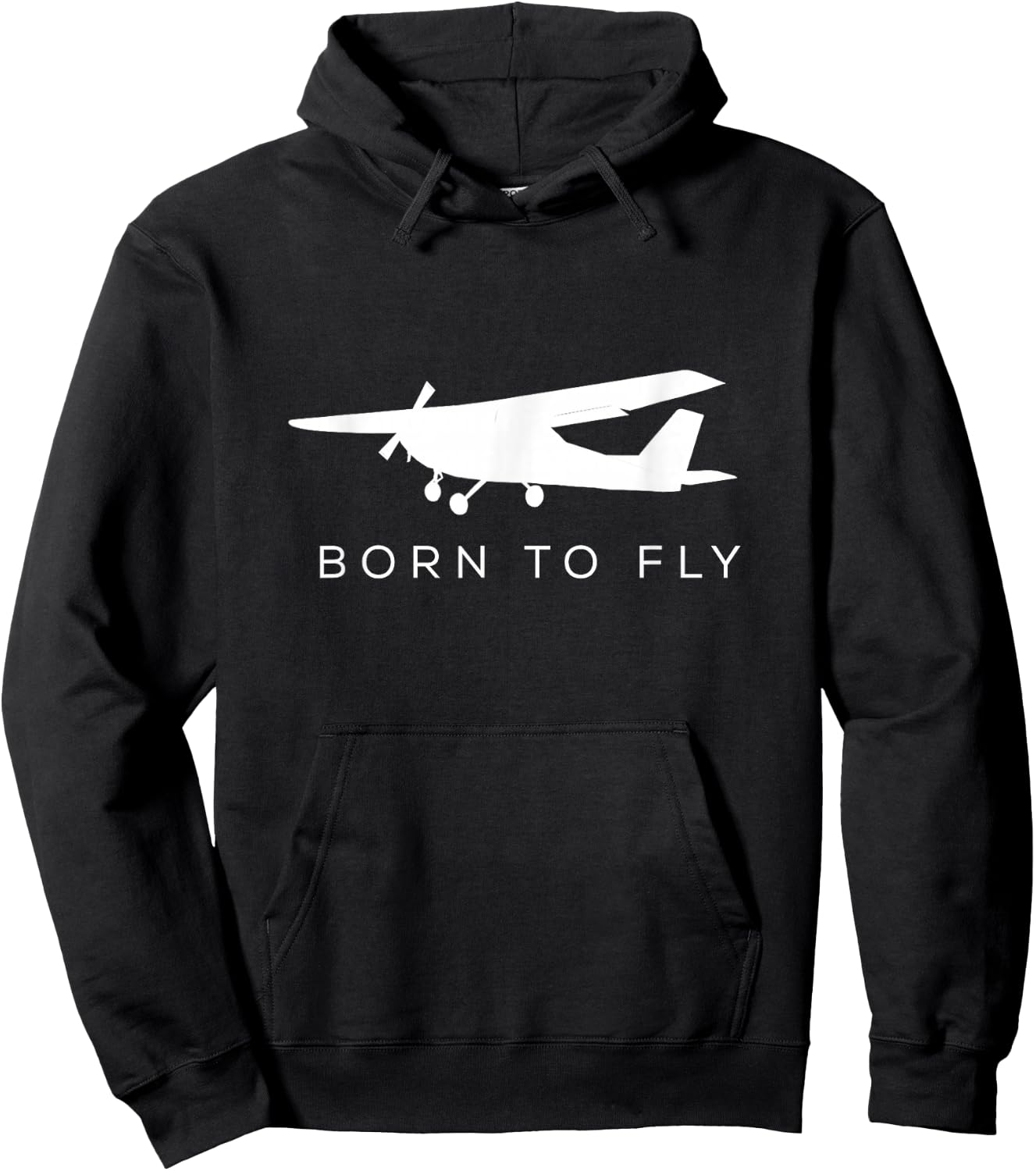 Bush Plane Silhouette Shirt - Born To Fly Hoodie - Hoodie | Black