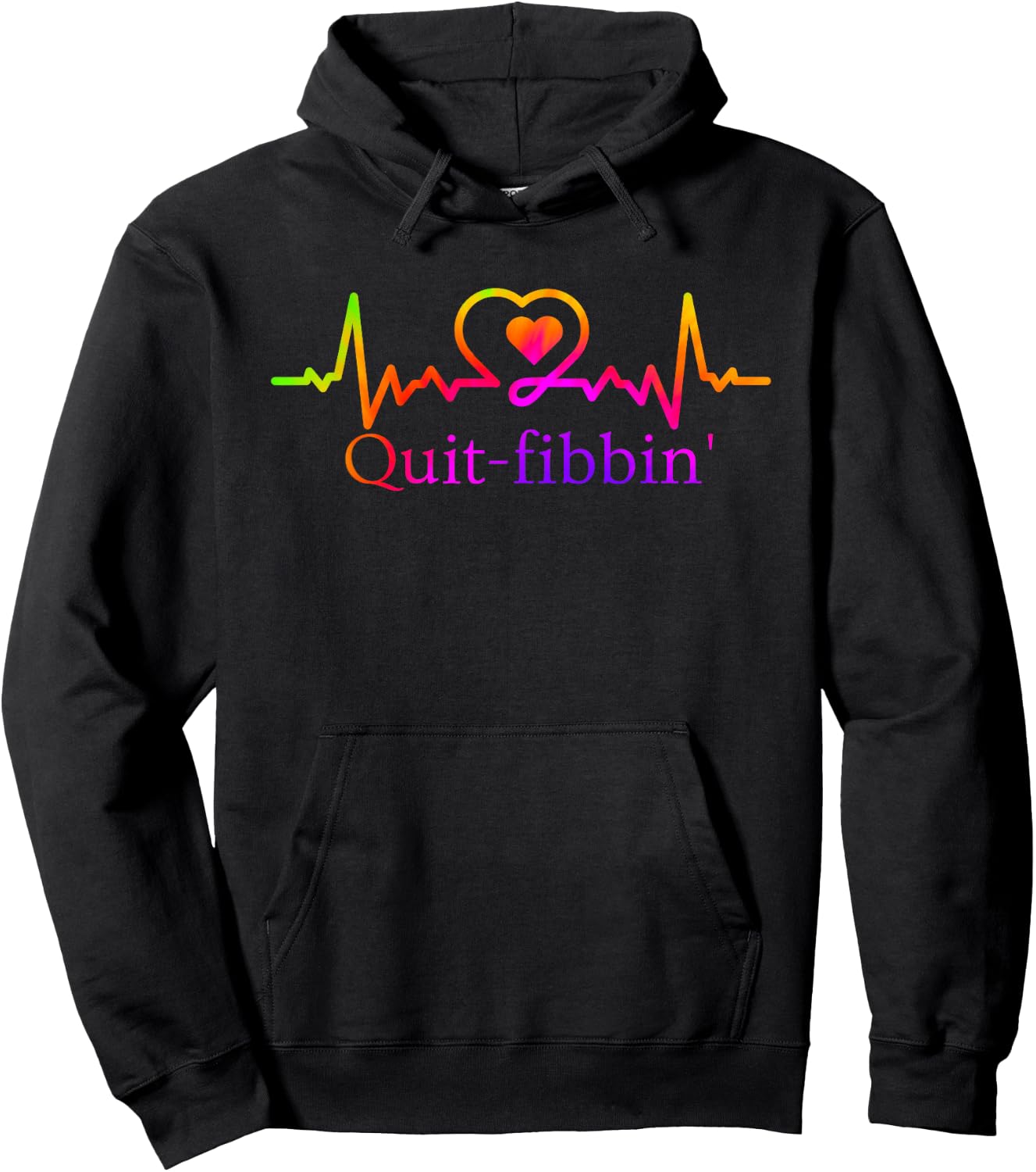 Quit Fibbing Atrial Fibrillation Nurse Funny Medicine Nurse Hoodie - Hoodie | Black
