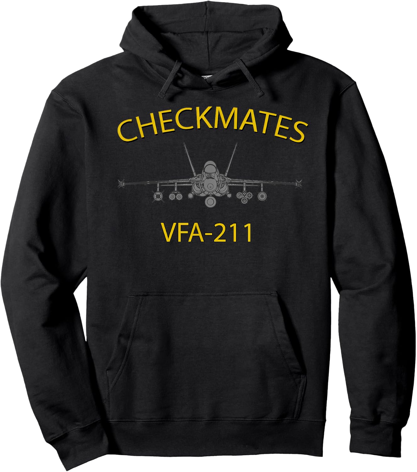 VFA-211 Checkmates Strike Fighter Squadron F-18 Super Hornet Hoodie - Hoodie | Black