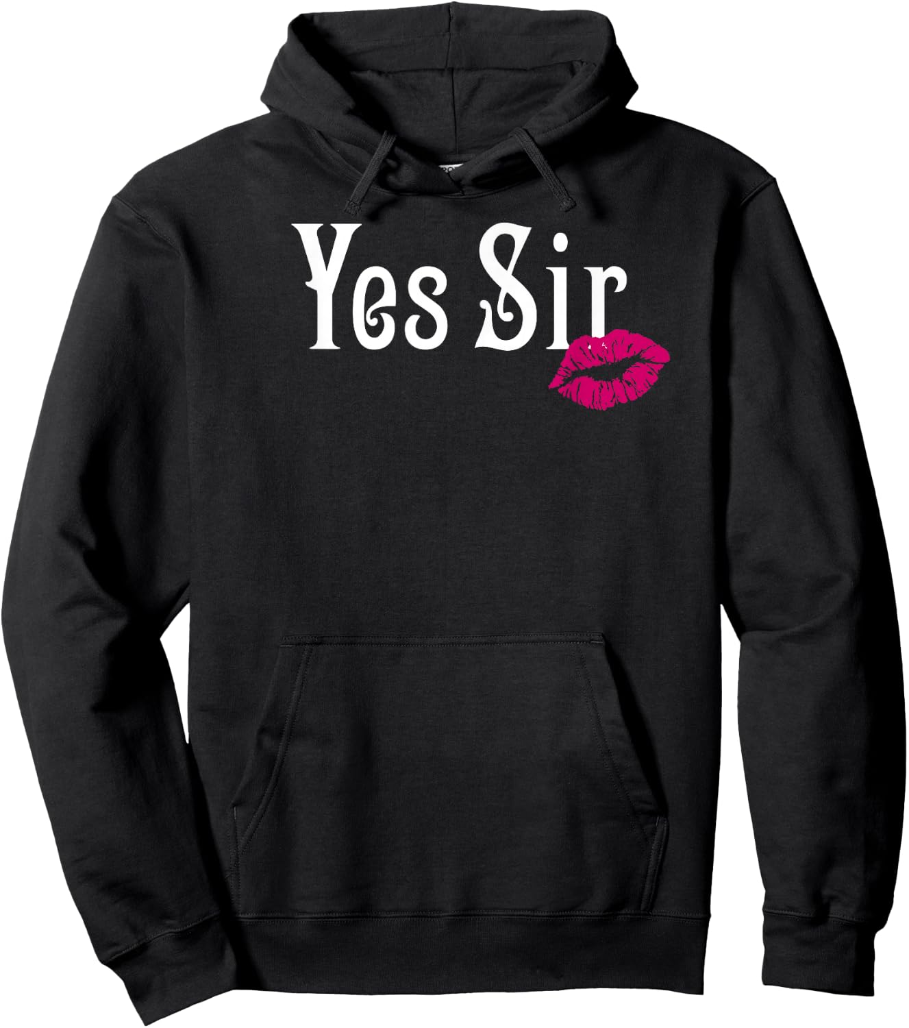 AP Adult Designs Yes Sir Submissive BDSM Sub Black Hoodie - Hoodie | Black