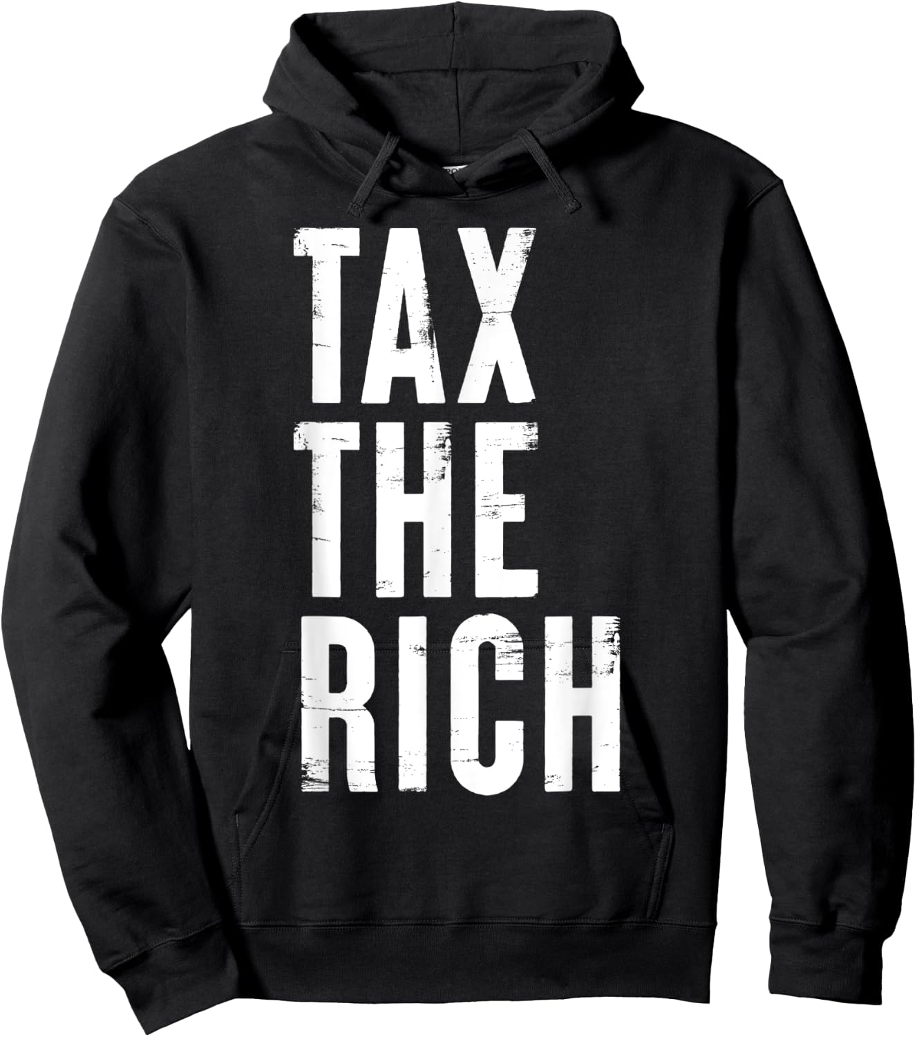 Tax the rich Simple Bold Message Income Tax Protest Quote Hoodie - Hoodie | Black