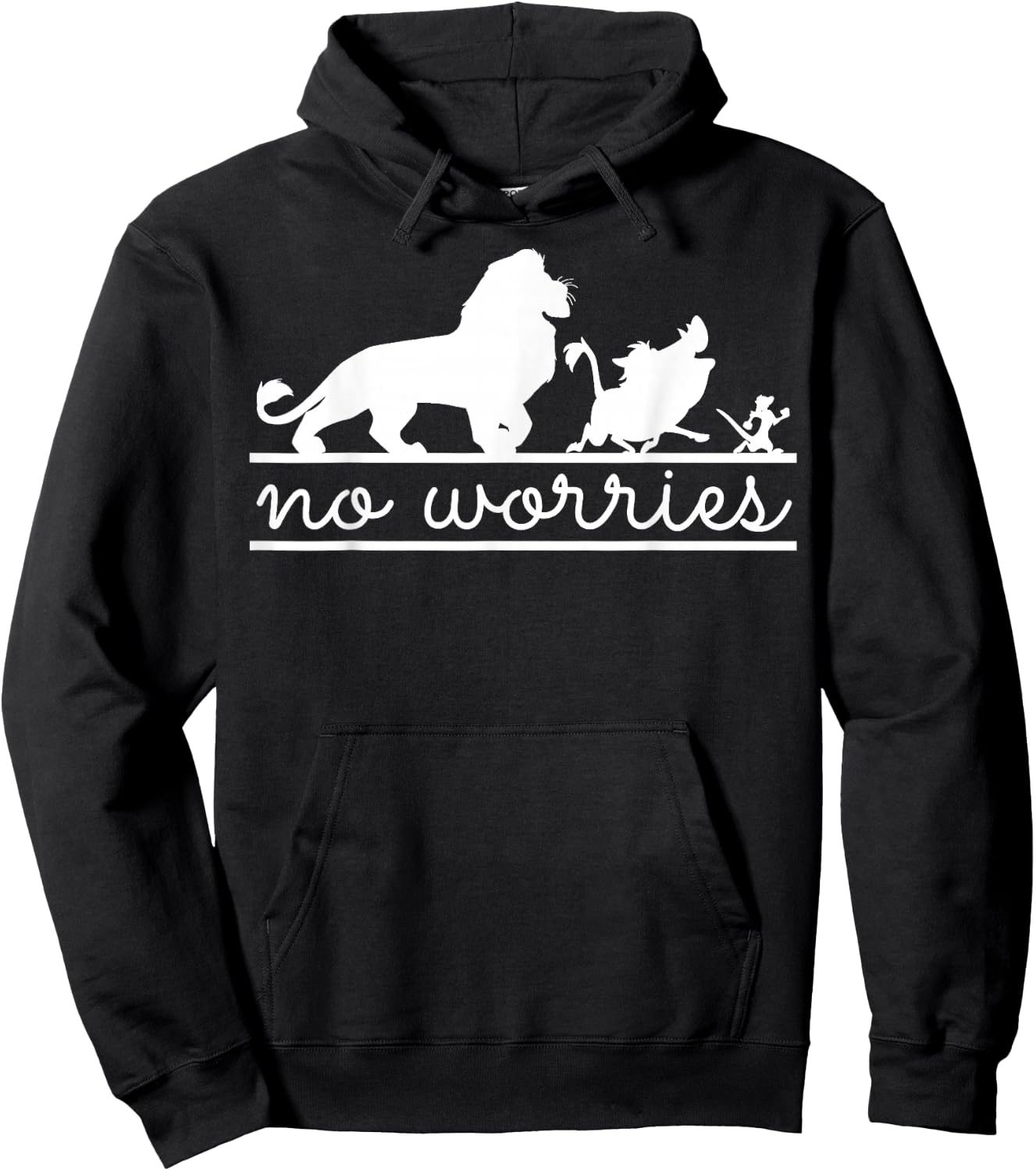 Disney Lion King No Worries Silhouette Trio Hoodie - Hoodie | Black