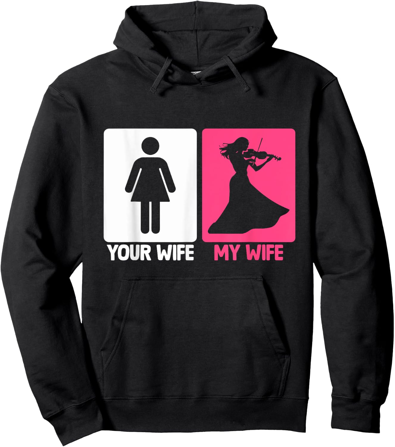 My Wife Violinist Violin Player Musician Instrument Hoodie - Hoodie | Black