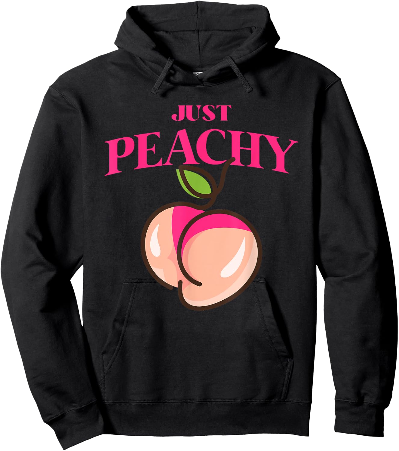 Cool Summer Fruit Retro Just Peachy & keep it Peachy Graphic Hoodie - Hoodie | Black