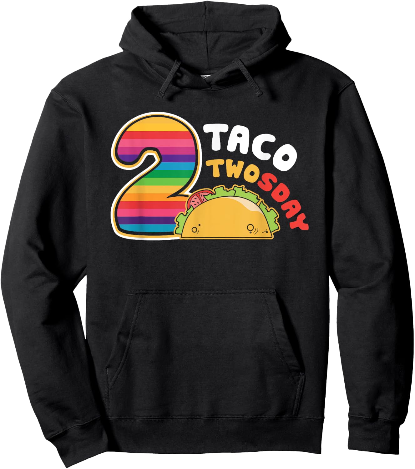 Taco Twosday 2nd Birthday Gift Kids Boy Girl Hoodie - Hoodie | Black