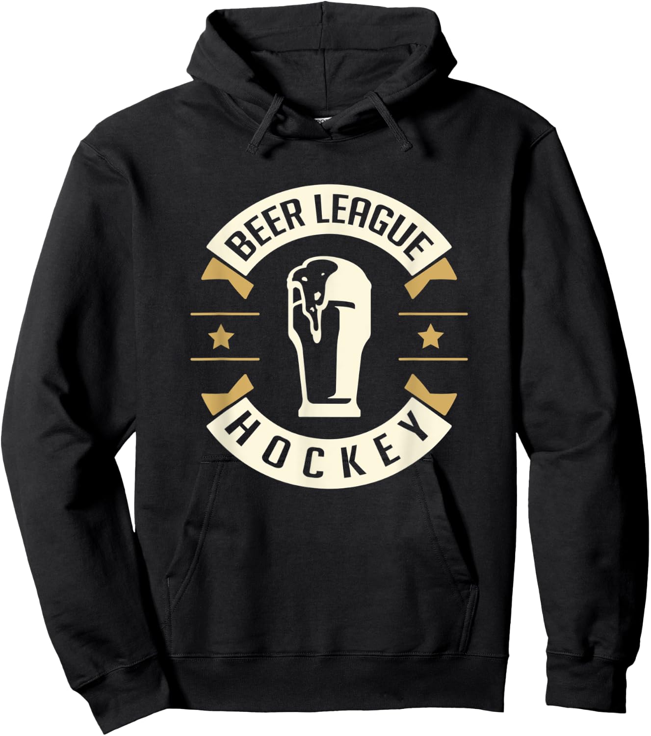 Beer League Hockey Rec Player Goalie Team Jersey Hoodie - Hoodie | Black