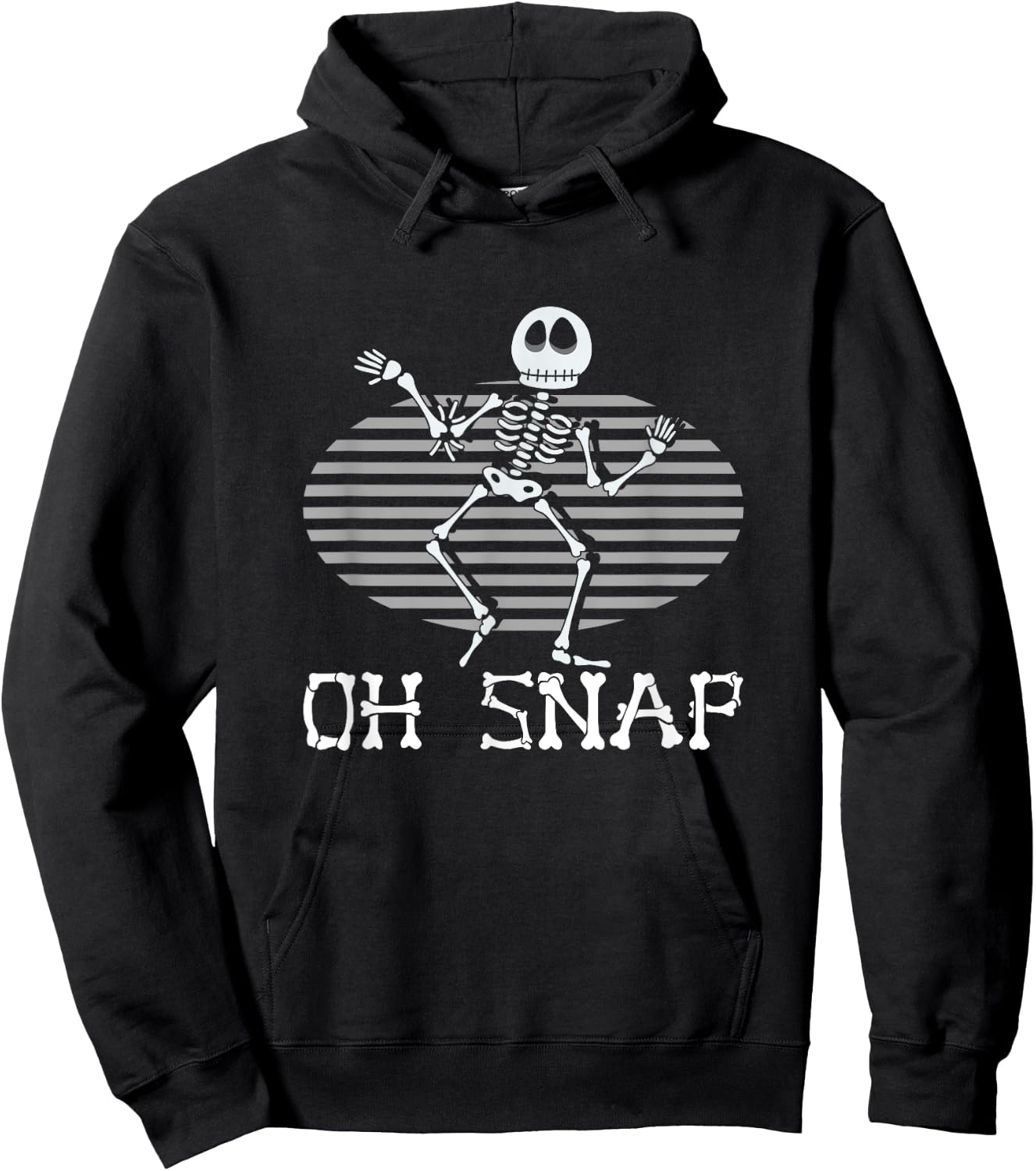 Oh Snap Broken Arm Injury Broken Bones Hospital Skeleton Hoodie - Hoodie | Black