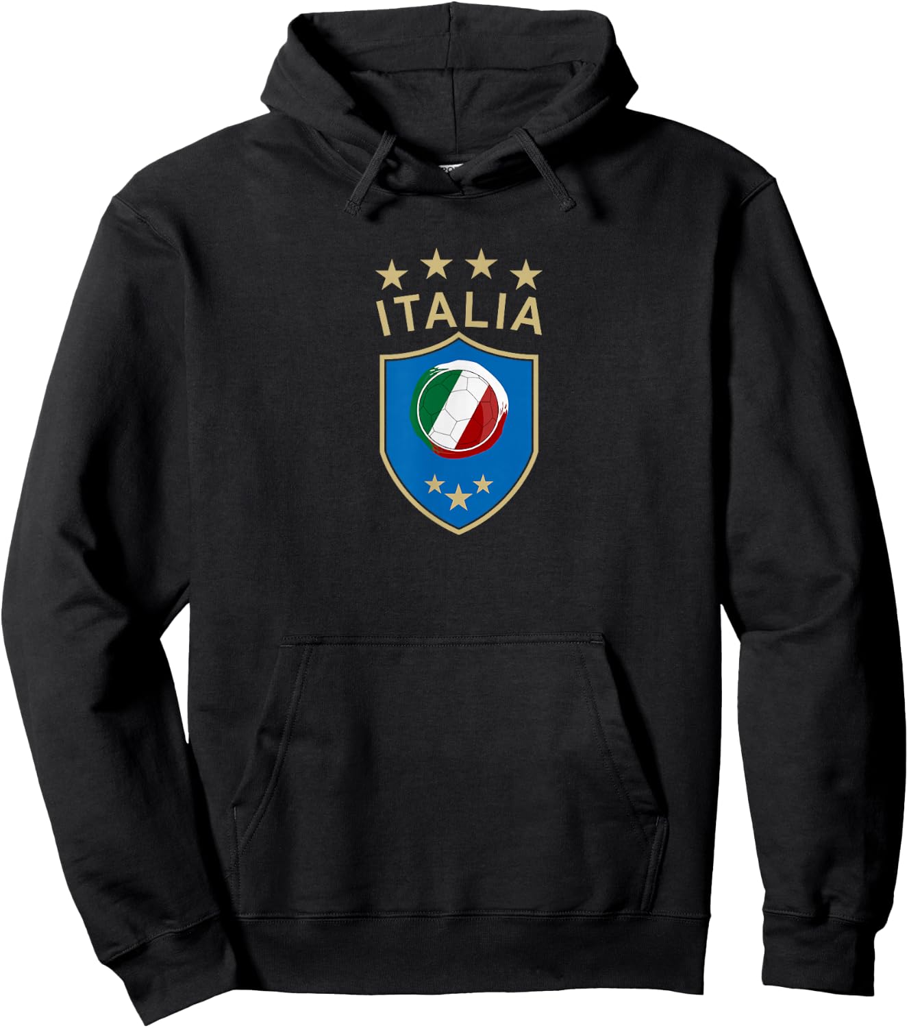Italy Soccer - Italian Italia Flag Football Player Hoodie - Hoodie | Black
