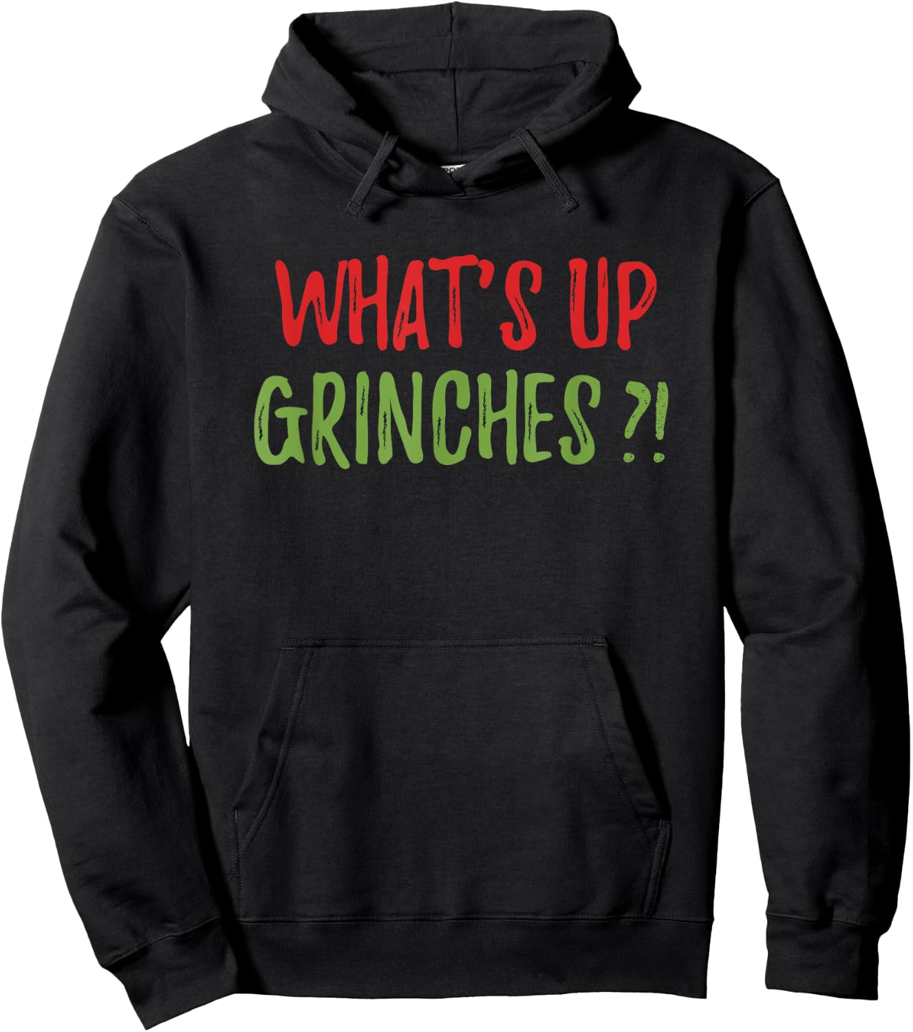 What's Up Party Pooper Funny Christmas Xmas Greeting Pajamas Hoodie - Hoodie | Black