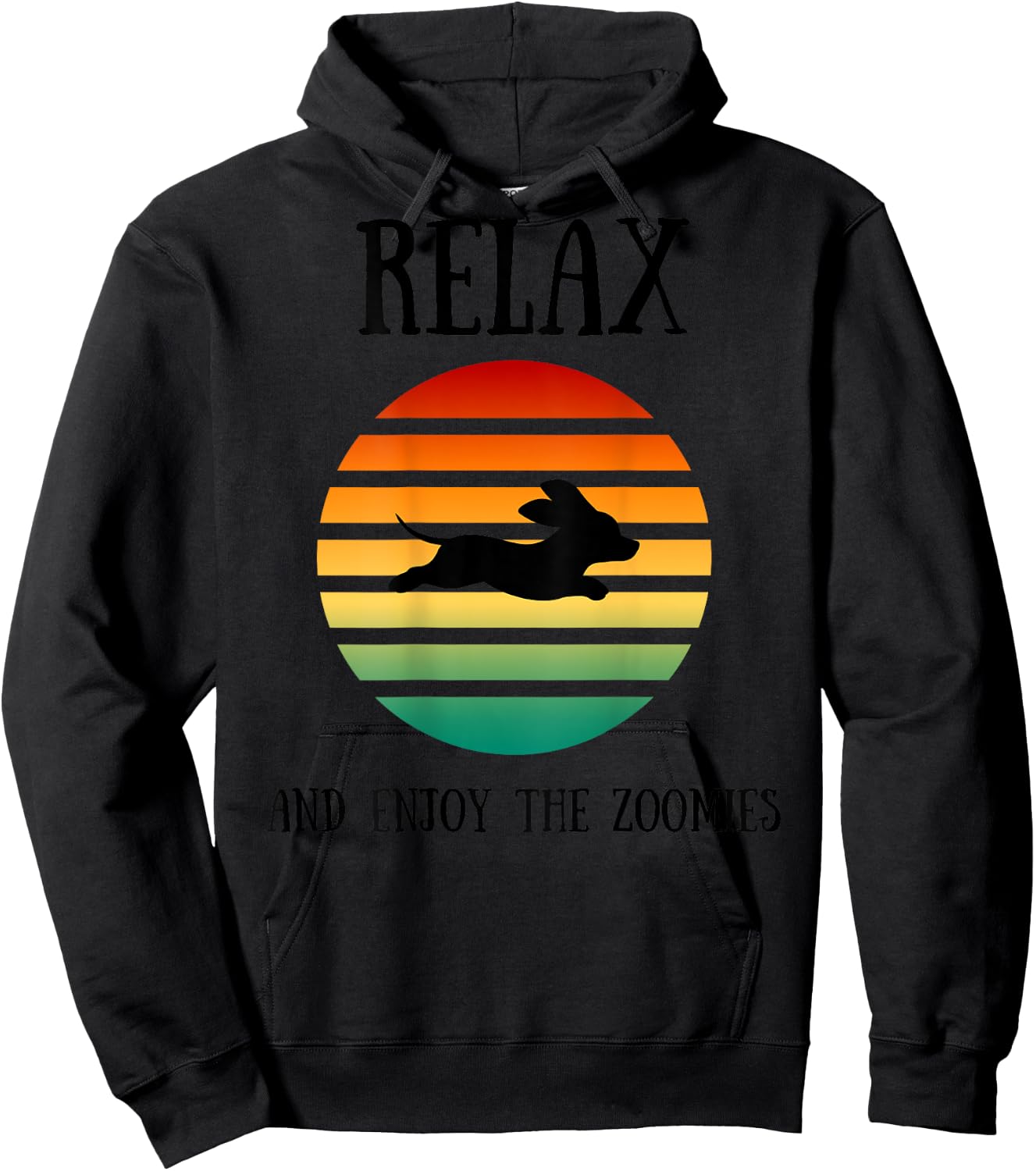 Relax and Enjoy the Zoomies Dachshund Doxin Wiener Dog Funny Women Kids Hoodie - Hoodie | Black
