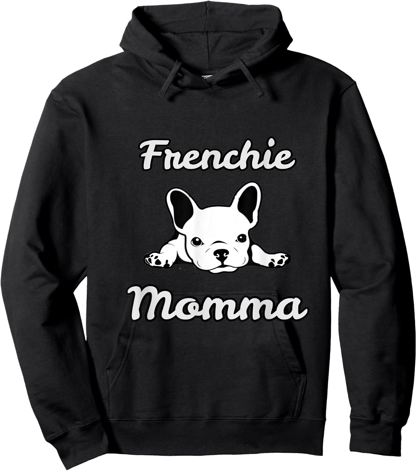 Frenchie Momma. French Bulldog lover Mom Women Girls Kids Hoodie - Hoodie | Black