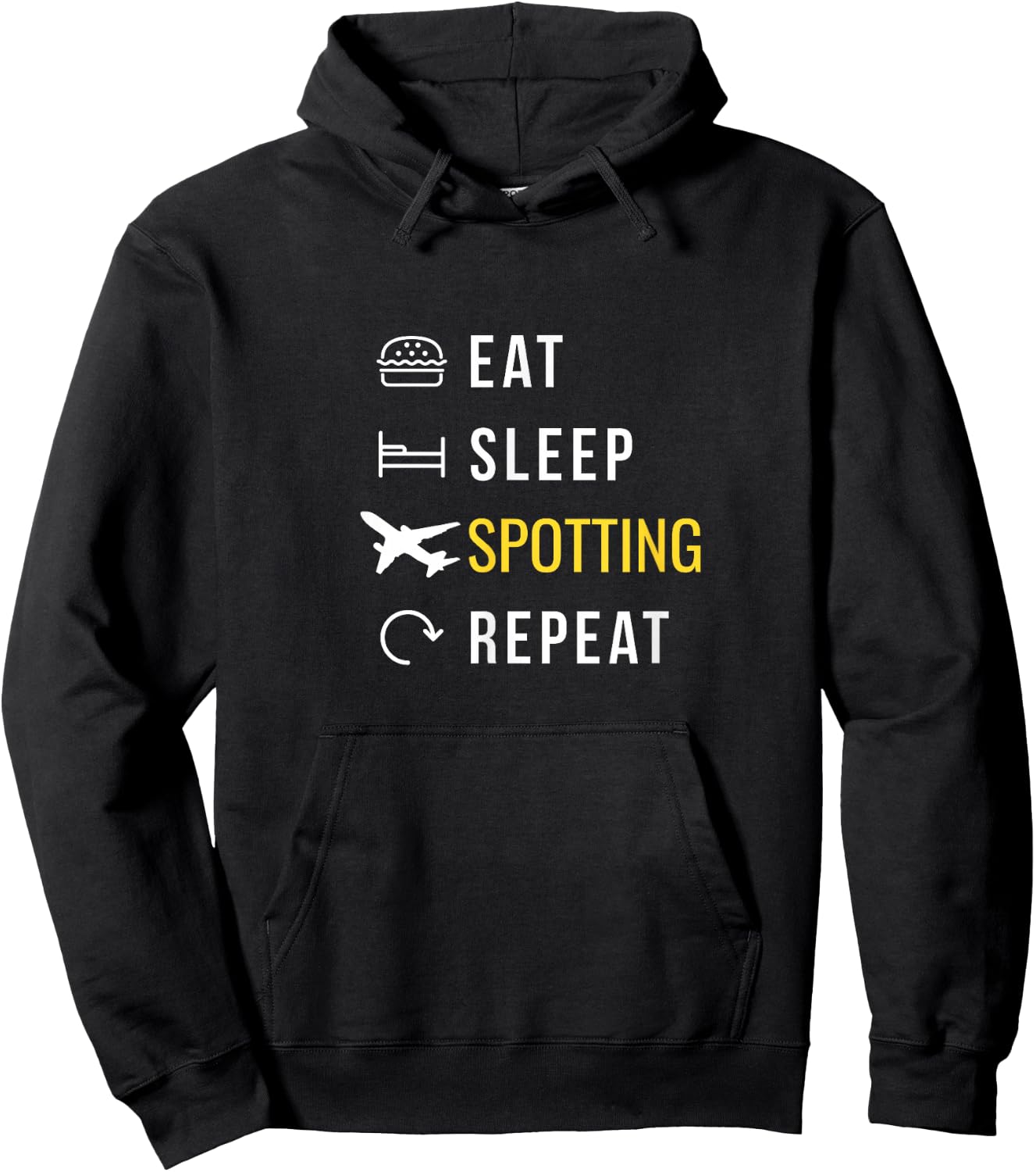 Plane Spotting Pilot Aeroplane Flying Hobby Gift Hoodie - Hoodie | Black
