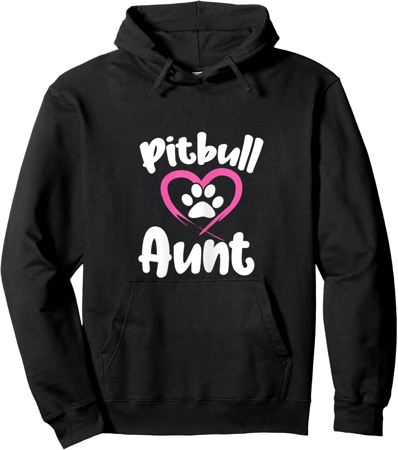 Pitbull Aunt Auntie Dog Mom Pitbull Owner Hoodie - Hoodie | Black