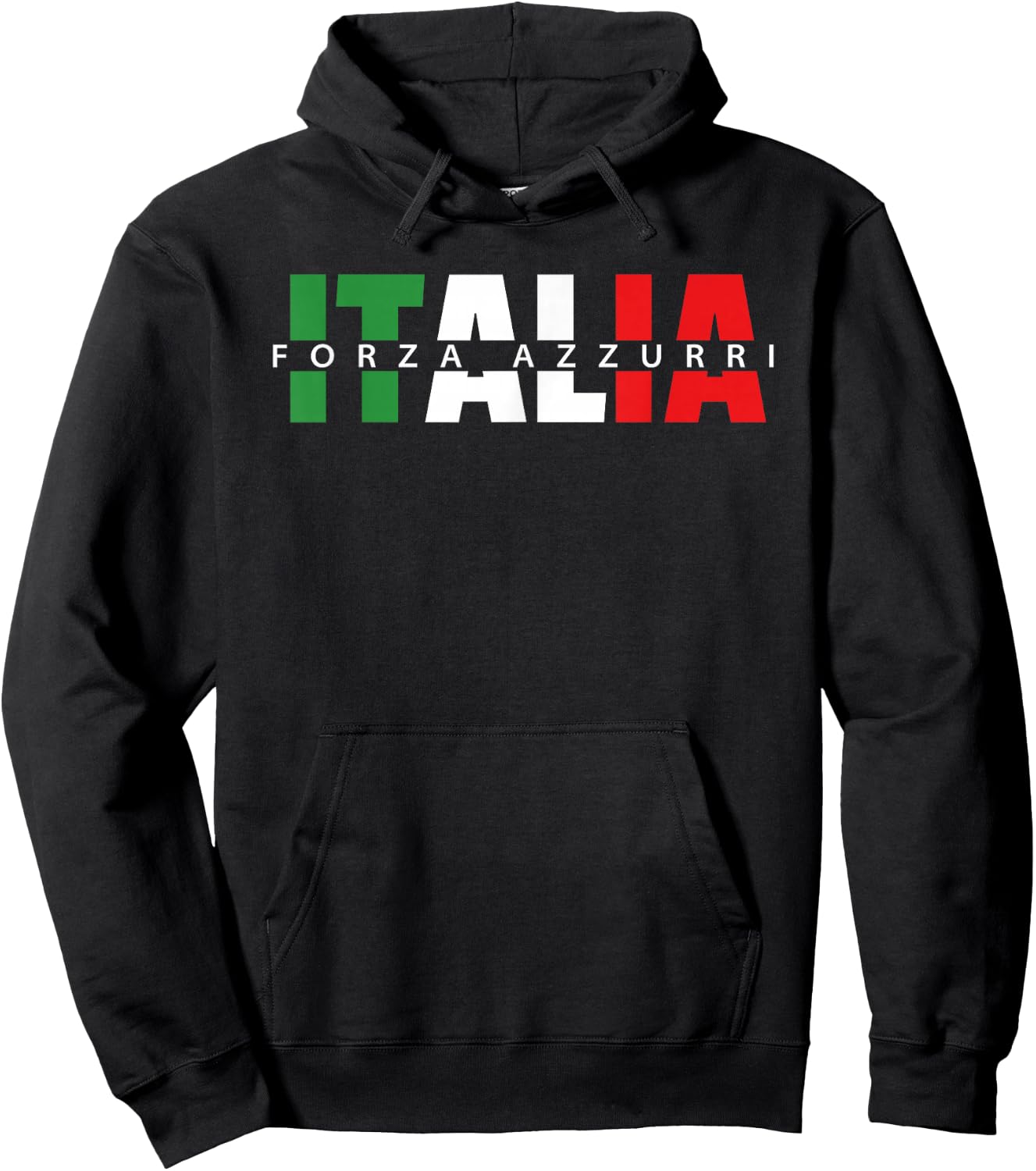 Forza Azzurri Italia Calcio Soccer Amichevole Partitella Hoodie - Hoodie | Black