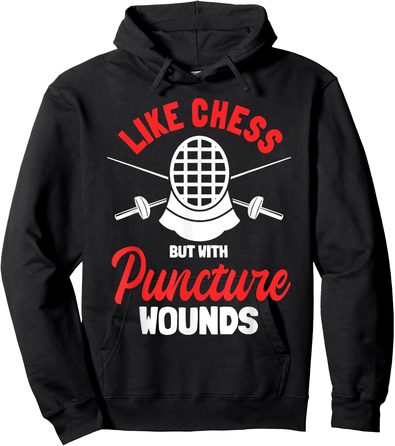 Fencing Combat Sport Foil Epee Fence Sabre Sword Fencer Hoodie - Hoodie | Black
