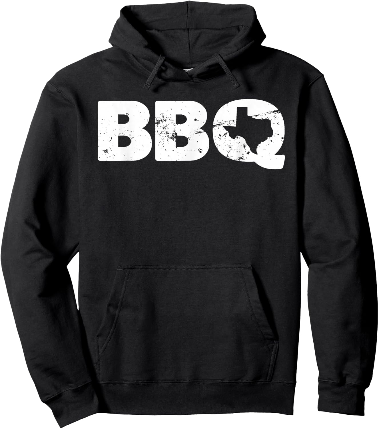 Texas BBQ novelty Texas barbecue and map vintage BBQ Hoodie - Hoodie | Black