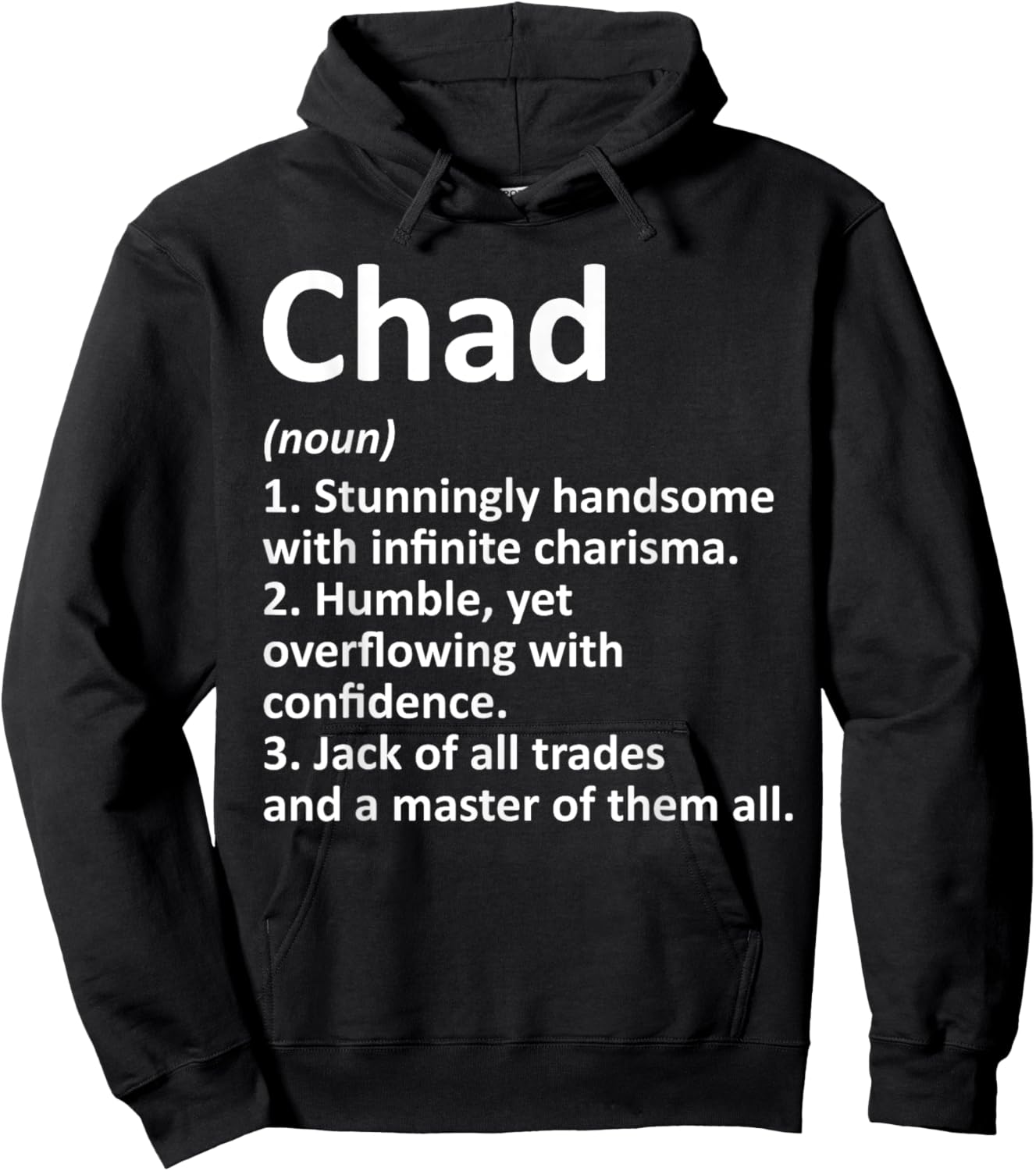 Chad Definition Personalized Name Funny Birthday Gift Hoodie - Hoodie | Black