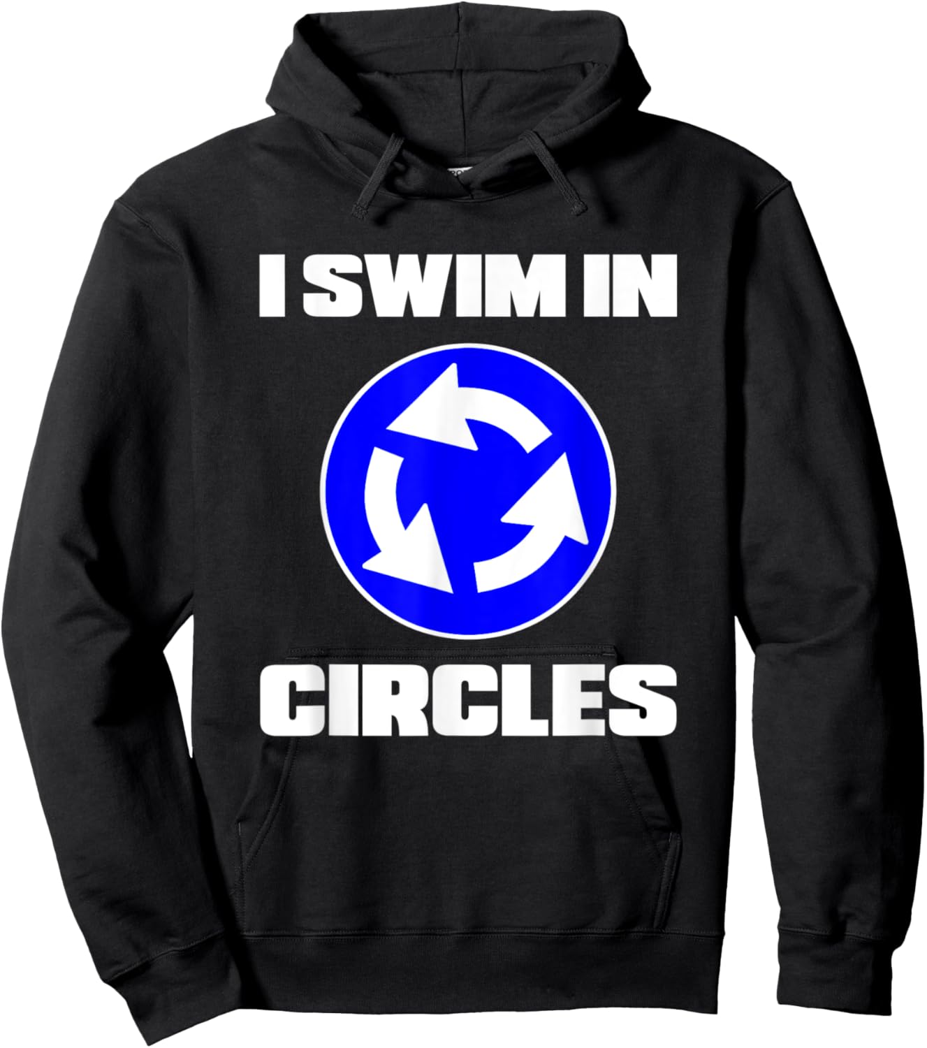 I Swim In Circles Funny Amputee Amputation Swimming Swimmer Hoodie - Hoodie | Black