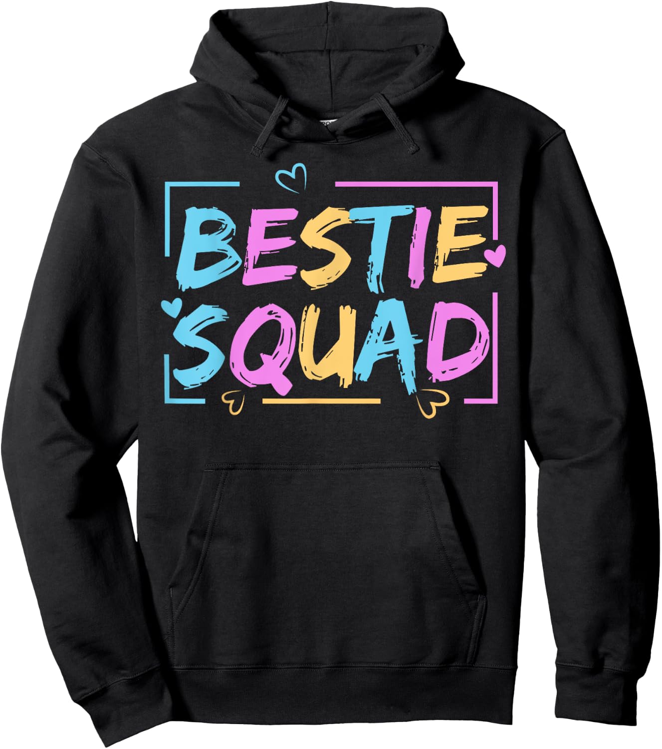 Best Friend Matching Squad Tie Dye Bestie BFF Hoodie - Hoodie | Black