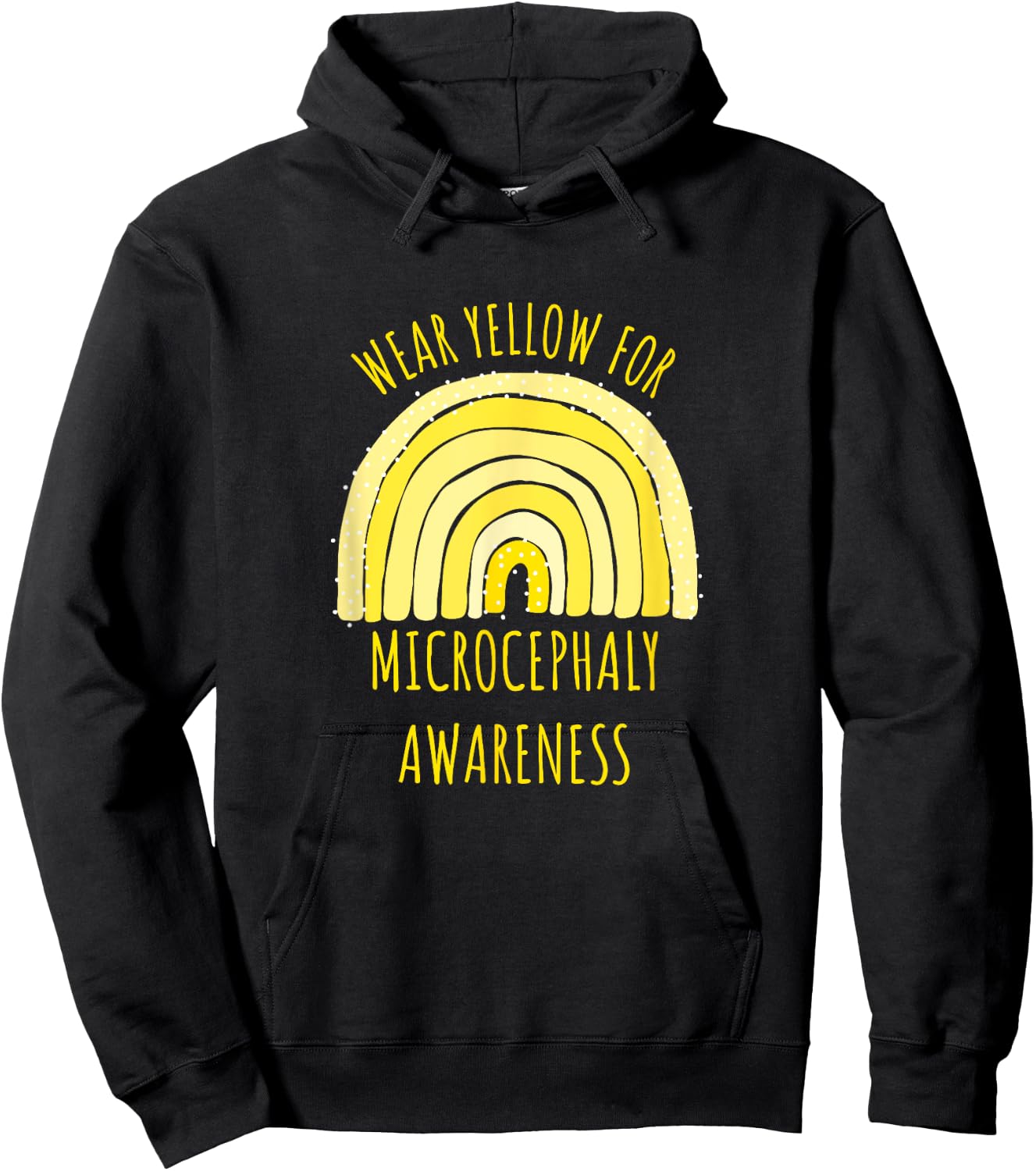 Wear Yellow For Microcephaly Awareness Shirt | Microcephaly Hoodie - Hoodie | Black