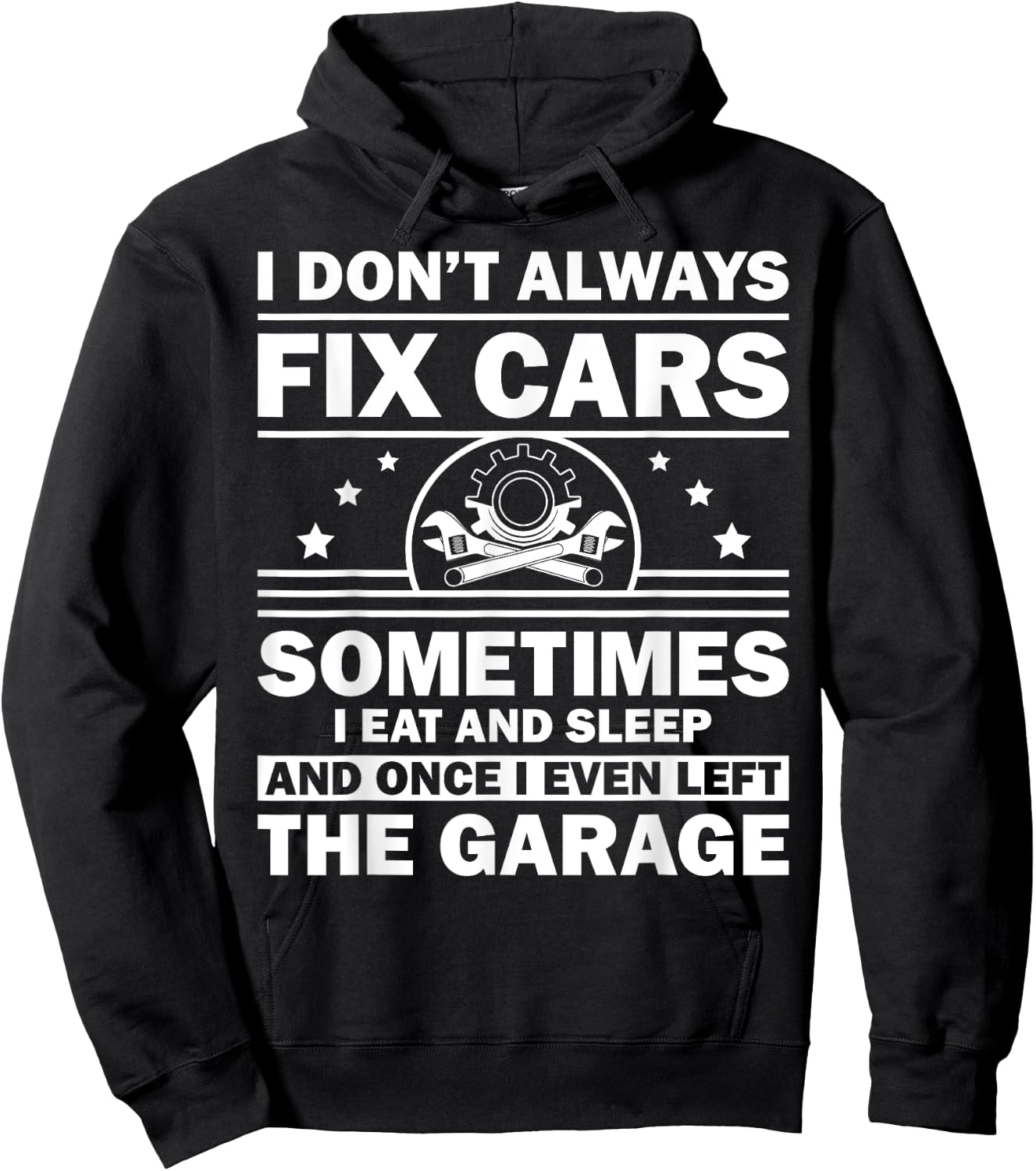 Funny Car Mechanic Design Automobile Mechanic Garage Hoodie - Hoodie | Black