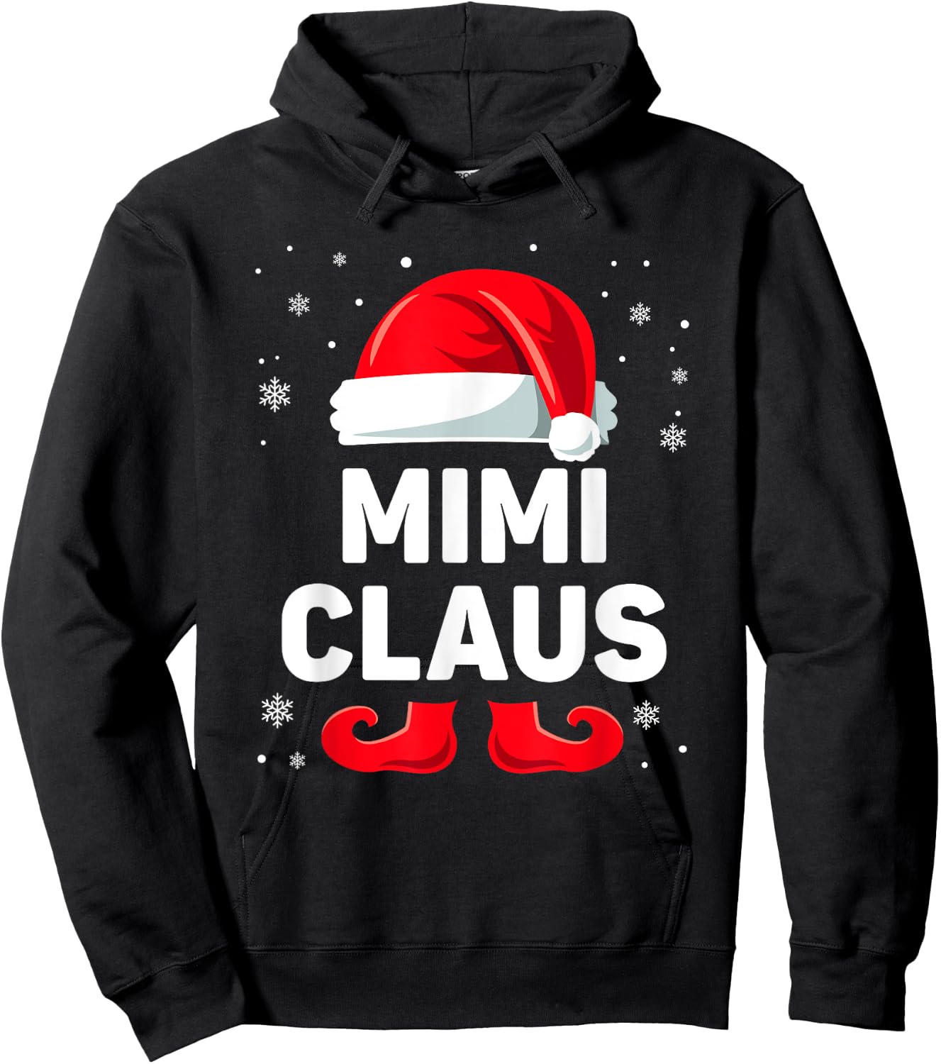 Mimi Claus Christmas Matching Family Group Funny Xmas Hoodie - Hoodie | Black