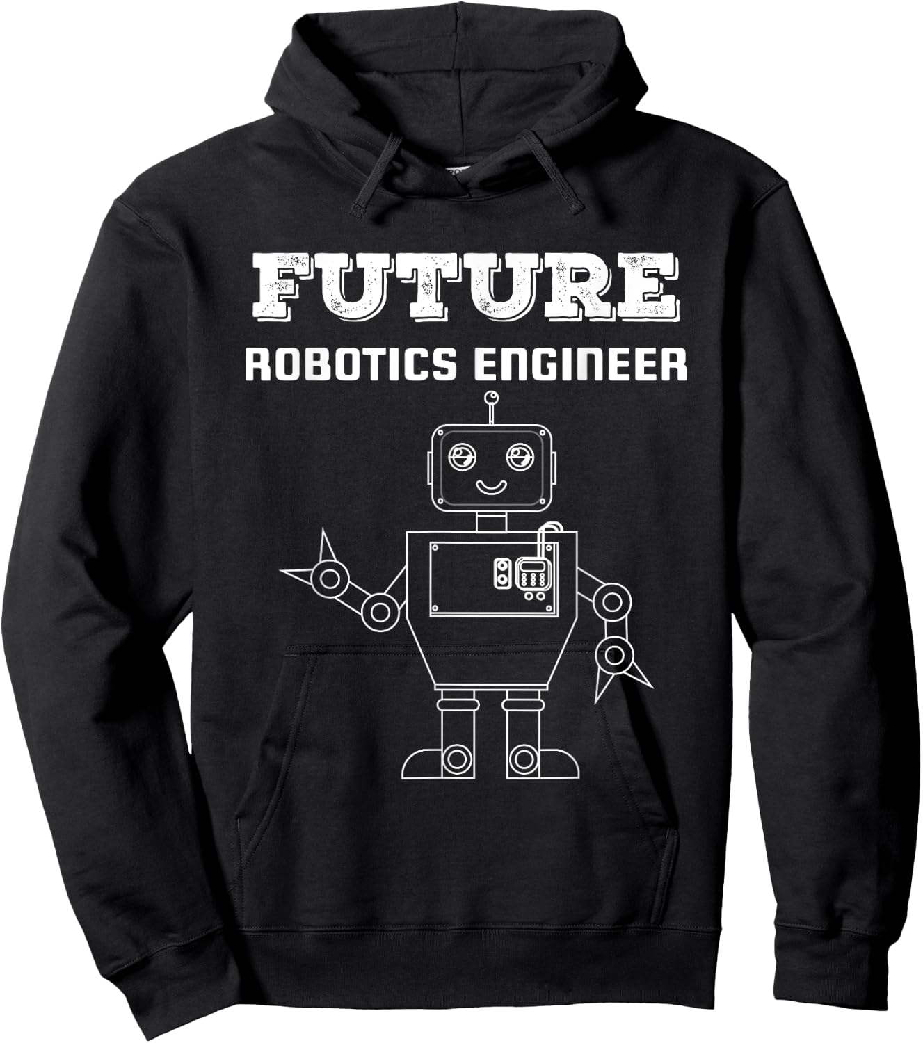Future Robotics Engineer Robot Technology Funny Gift Hoodie - Hoodie | Black