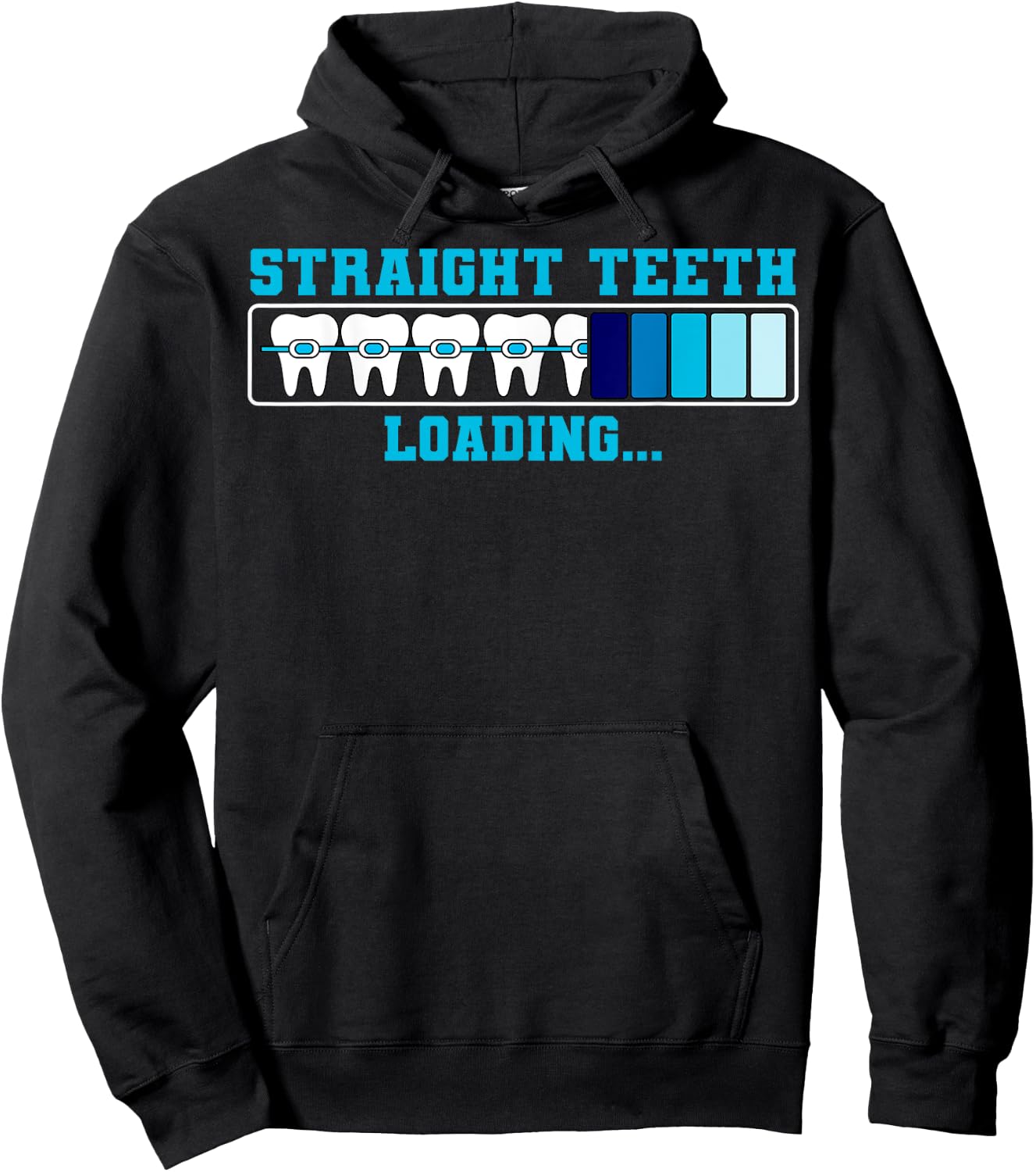 Orthodontist Dental Braces Straight Teeth Loading Hoodie - Hoodie | Black